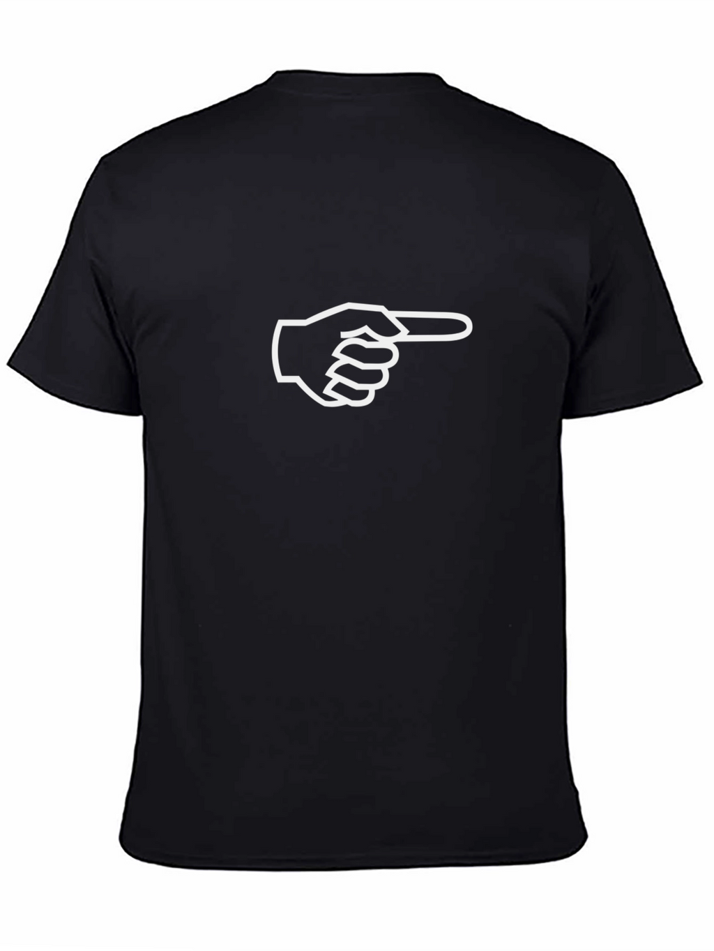 Pointing Hand Graphic Tee - Modern Black Shirt