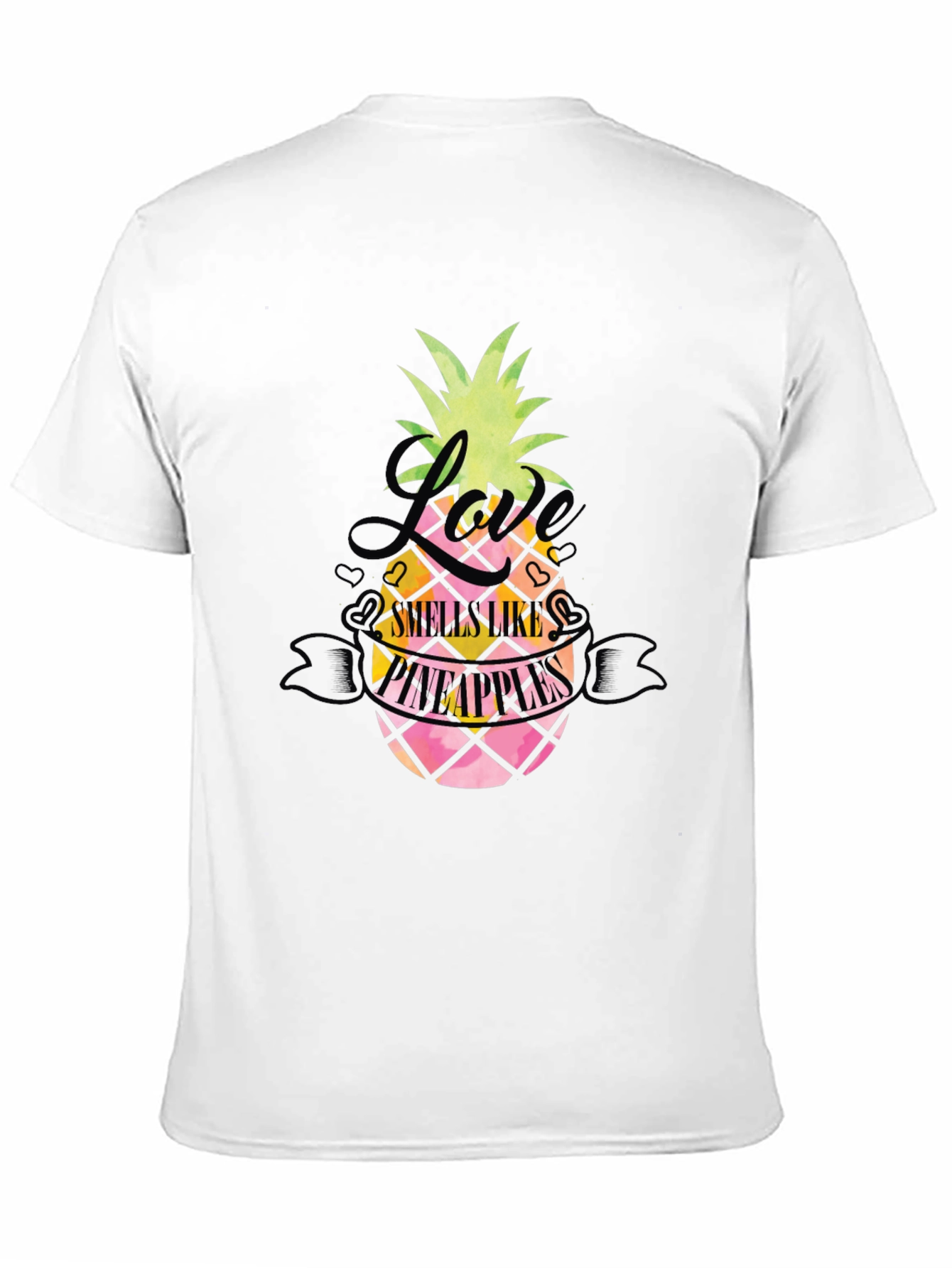 Love Smells Like Pineapples Black T-Shirt