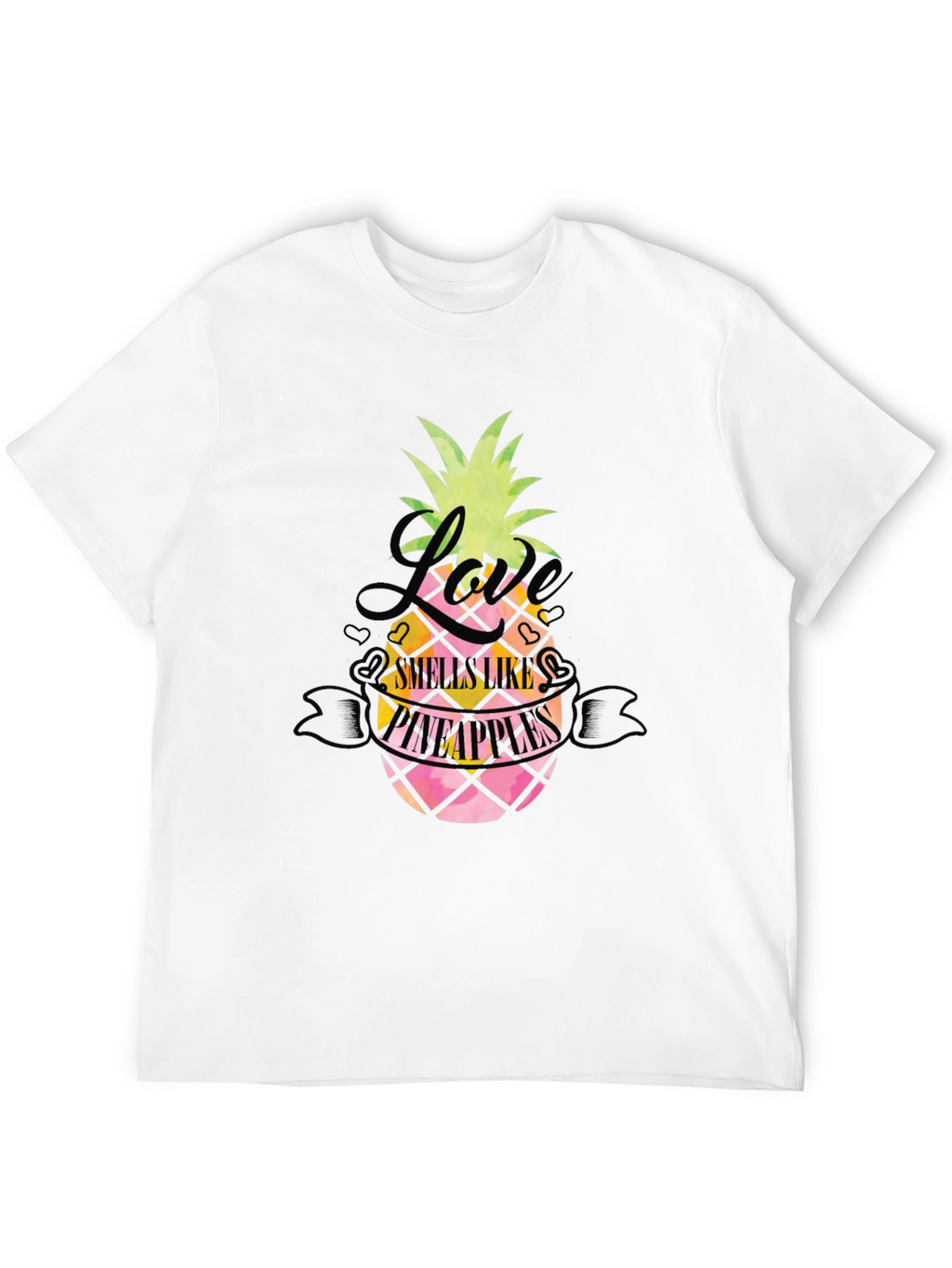 Love Smells Like Pineapples Black T-Shirt