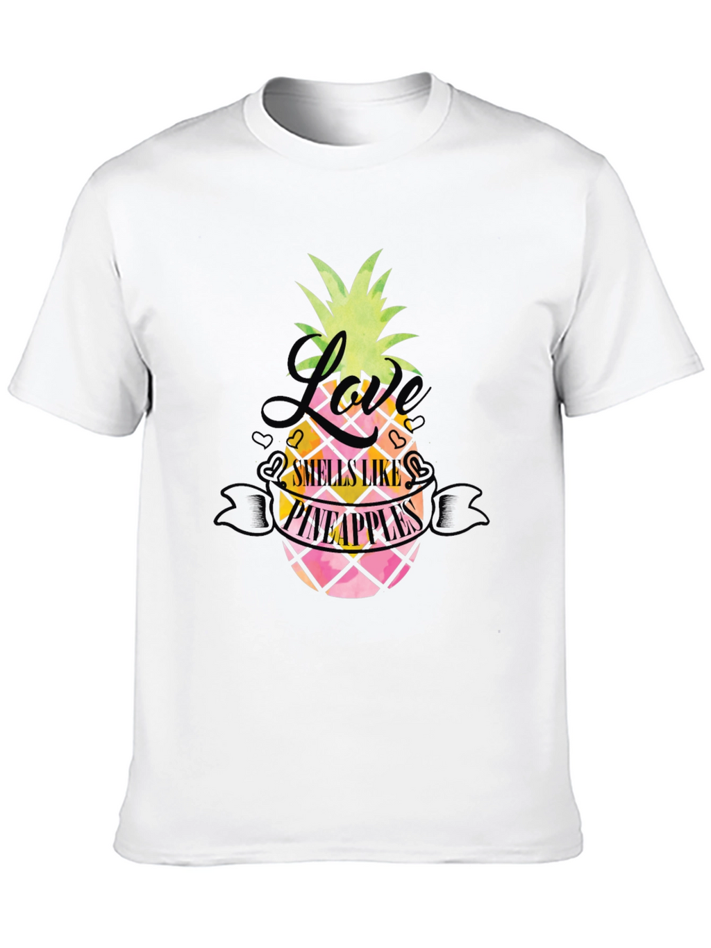 Love Smells Like Pineapples Black T-Shirt