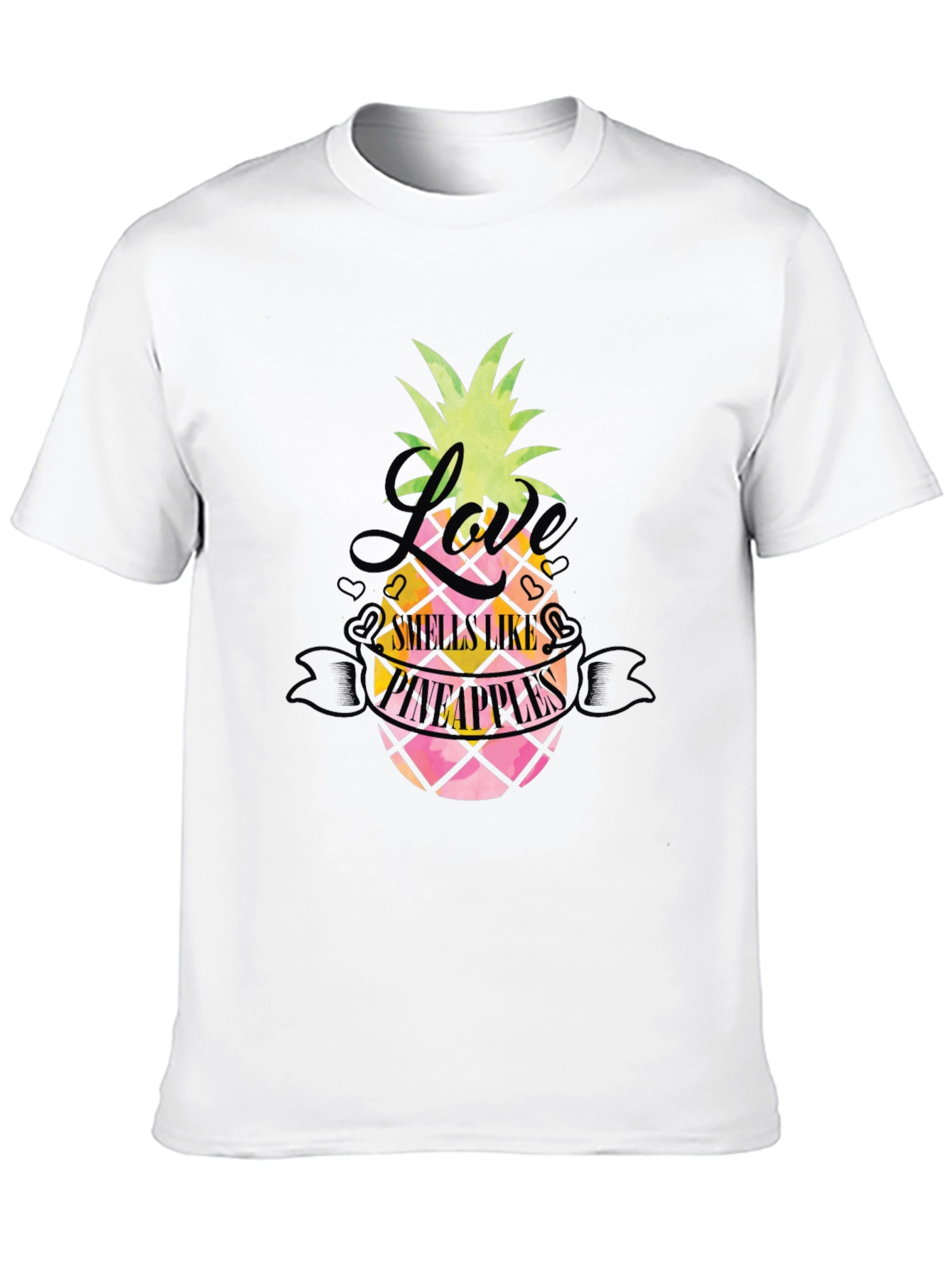 Love Smells Like Pineapples Black T-Shirt