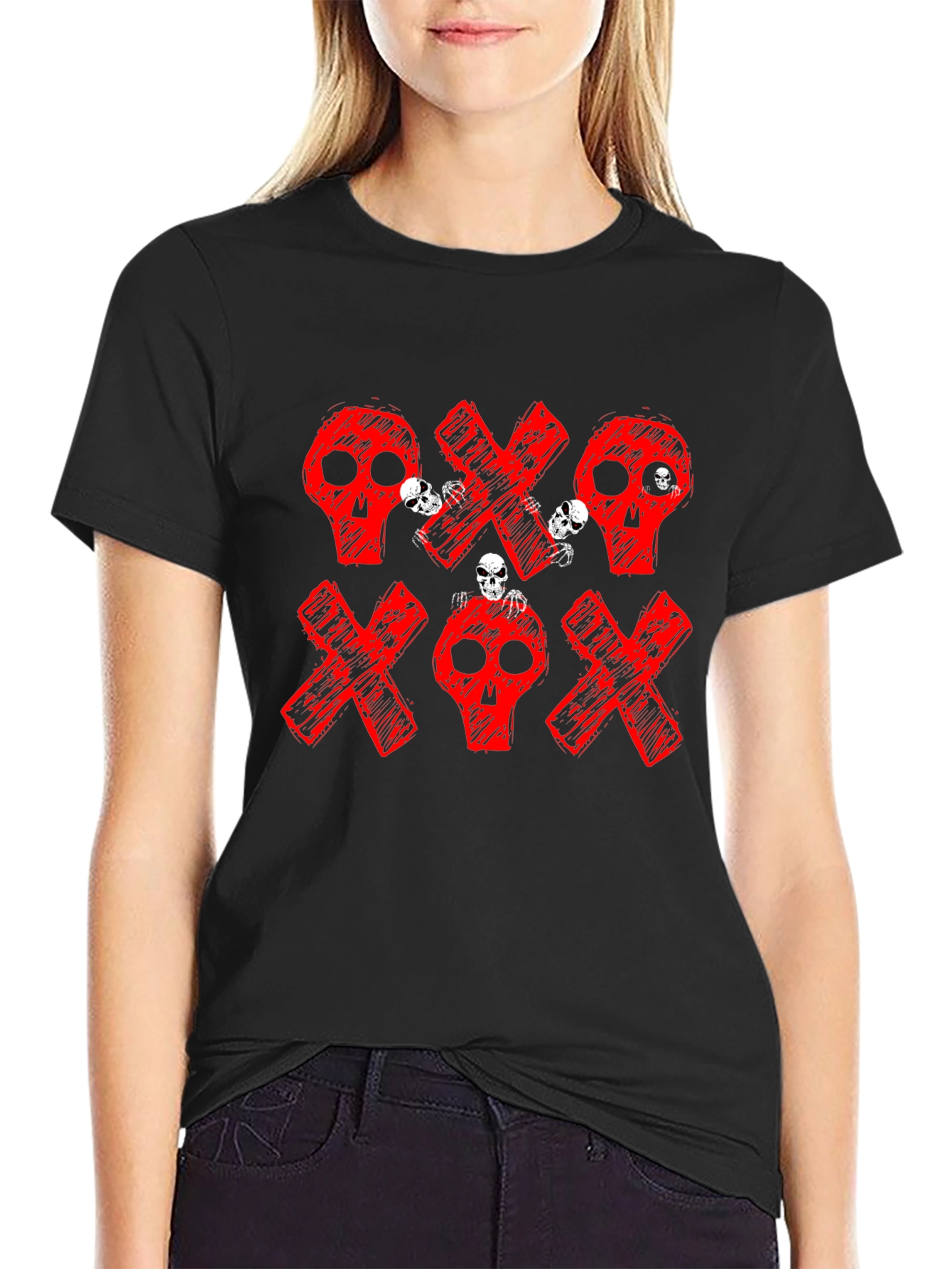Skull & Crossbones Black Graphic Tee