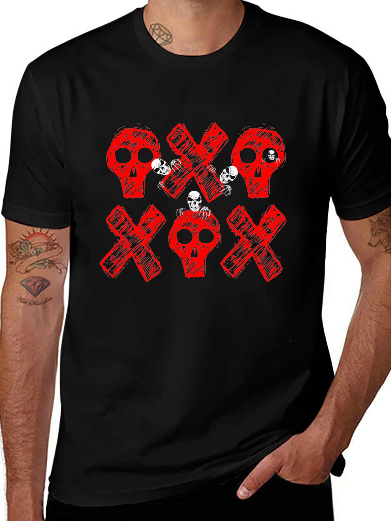 Skull & Crossbones Black Graphic Tee