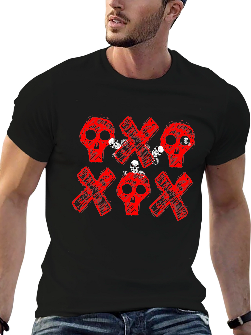 Skull & Crossbones Black Graphic Tee