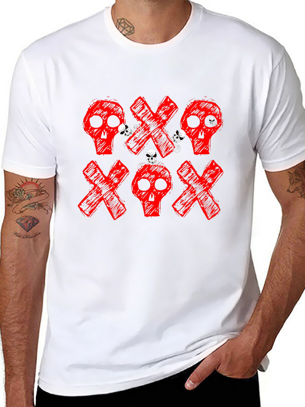 Skull & Crossbones Black Graphic Tee
