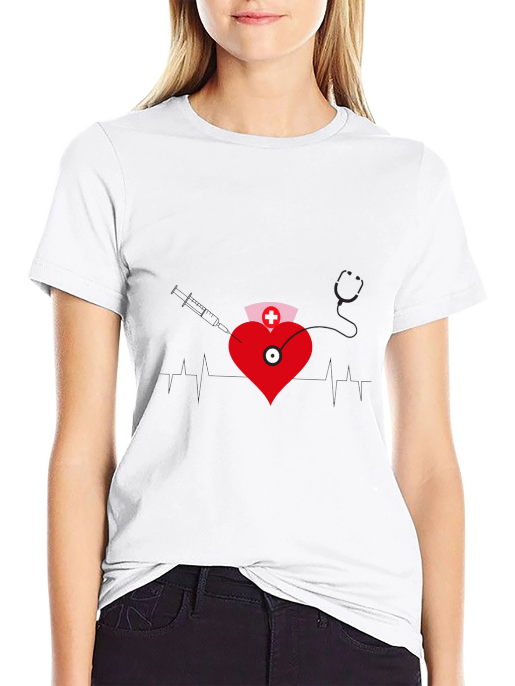 Nurse Heartbeat Graphic T-Shirt
