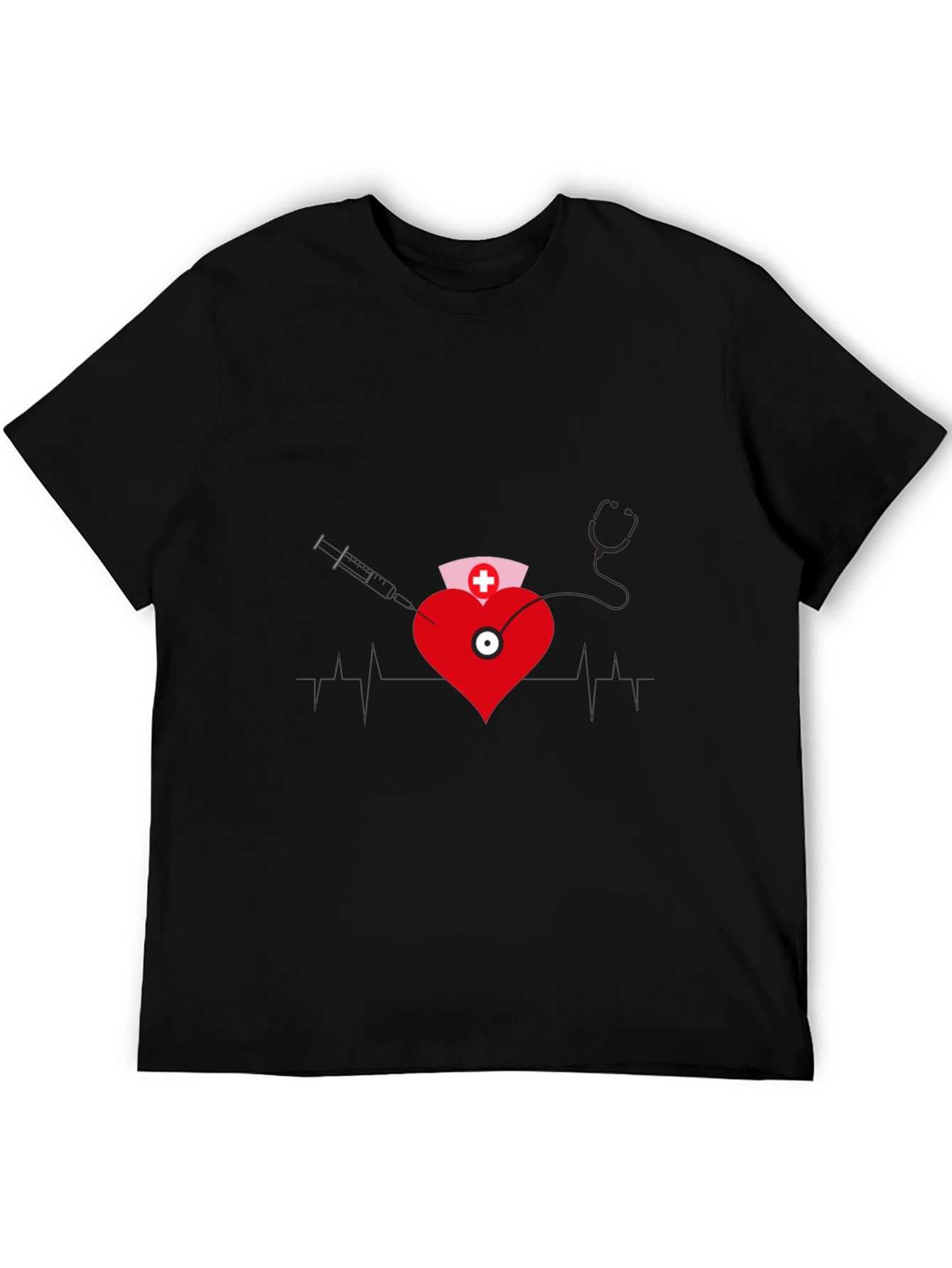 Nurse Heartbeat Graphic T-Shirt