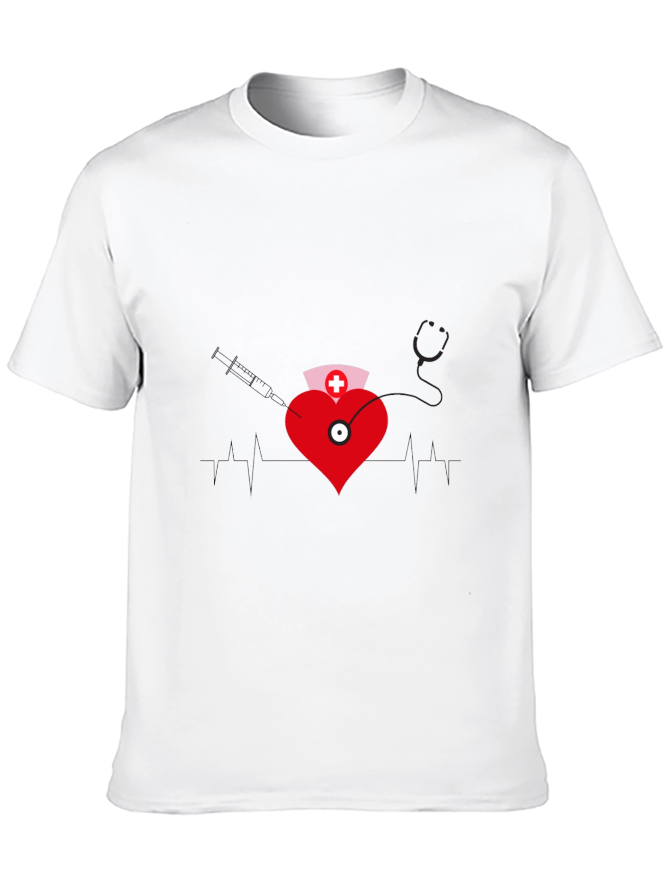 Nurse Heartbeat Graphic T-Shirt