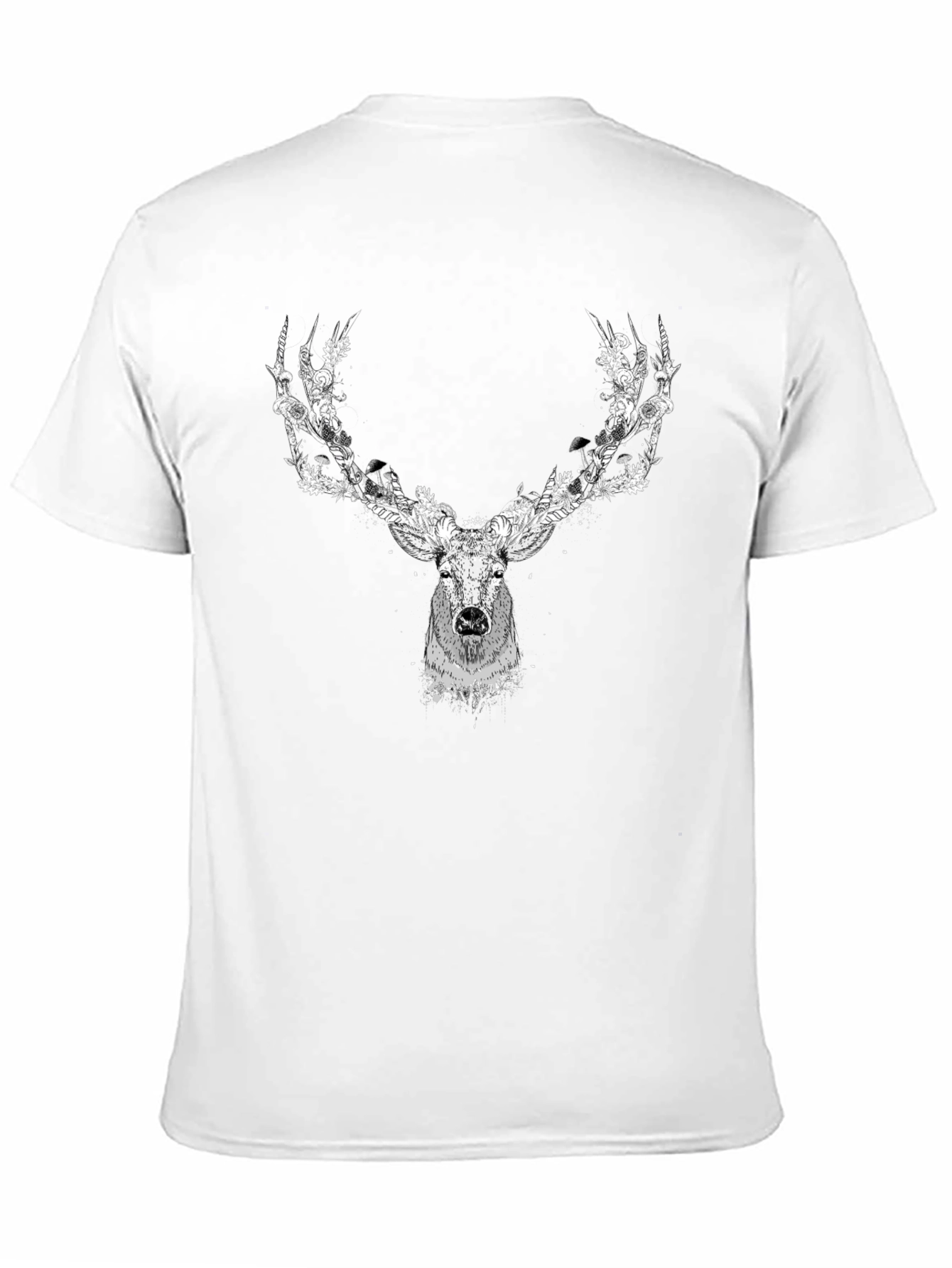 Deer Head Graphic Black T-Shirt