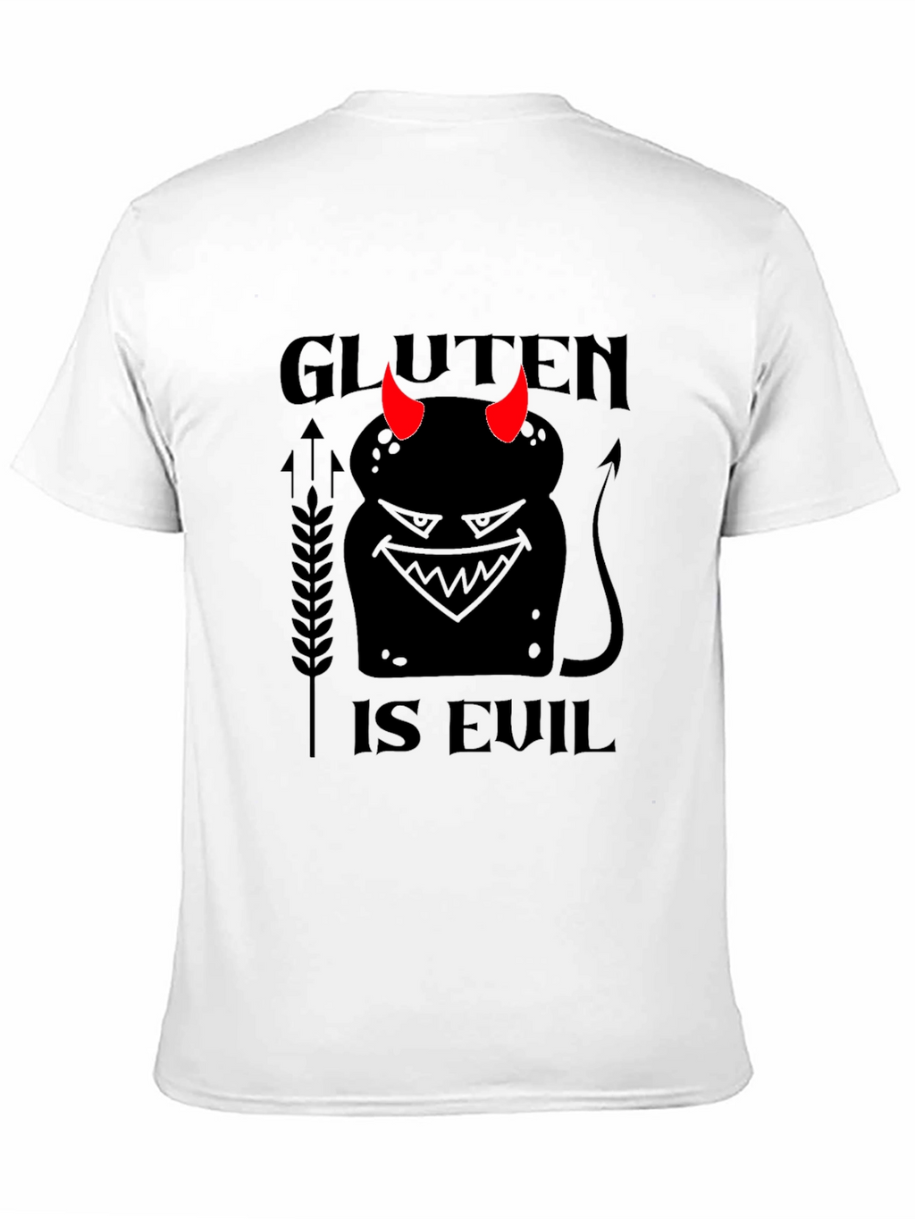 Gluten is Evil Black T-Shirt