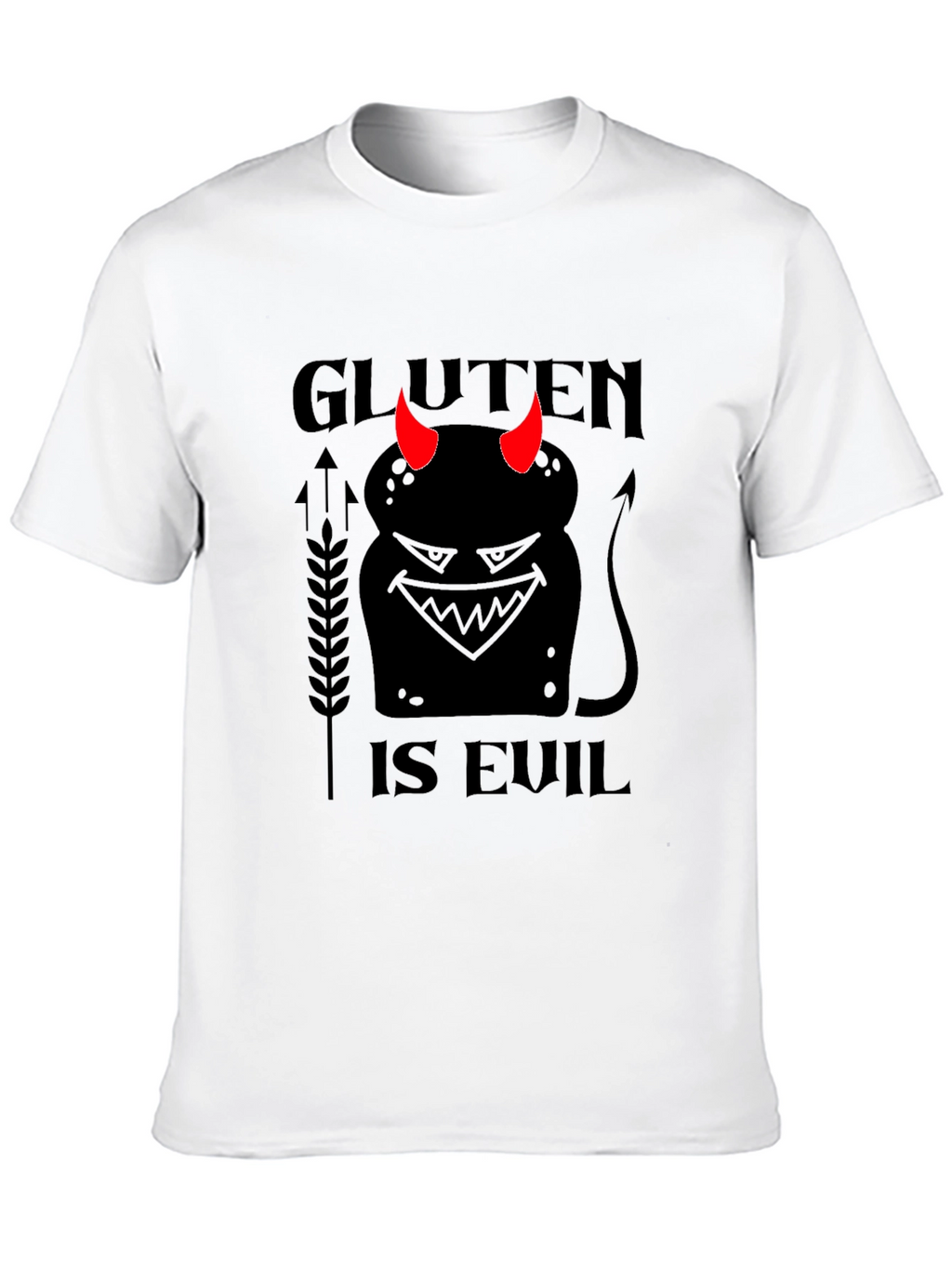 Gluten is Evil Black T-Shirt