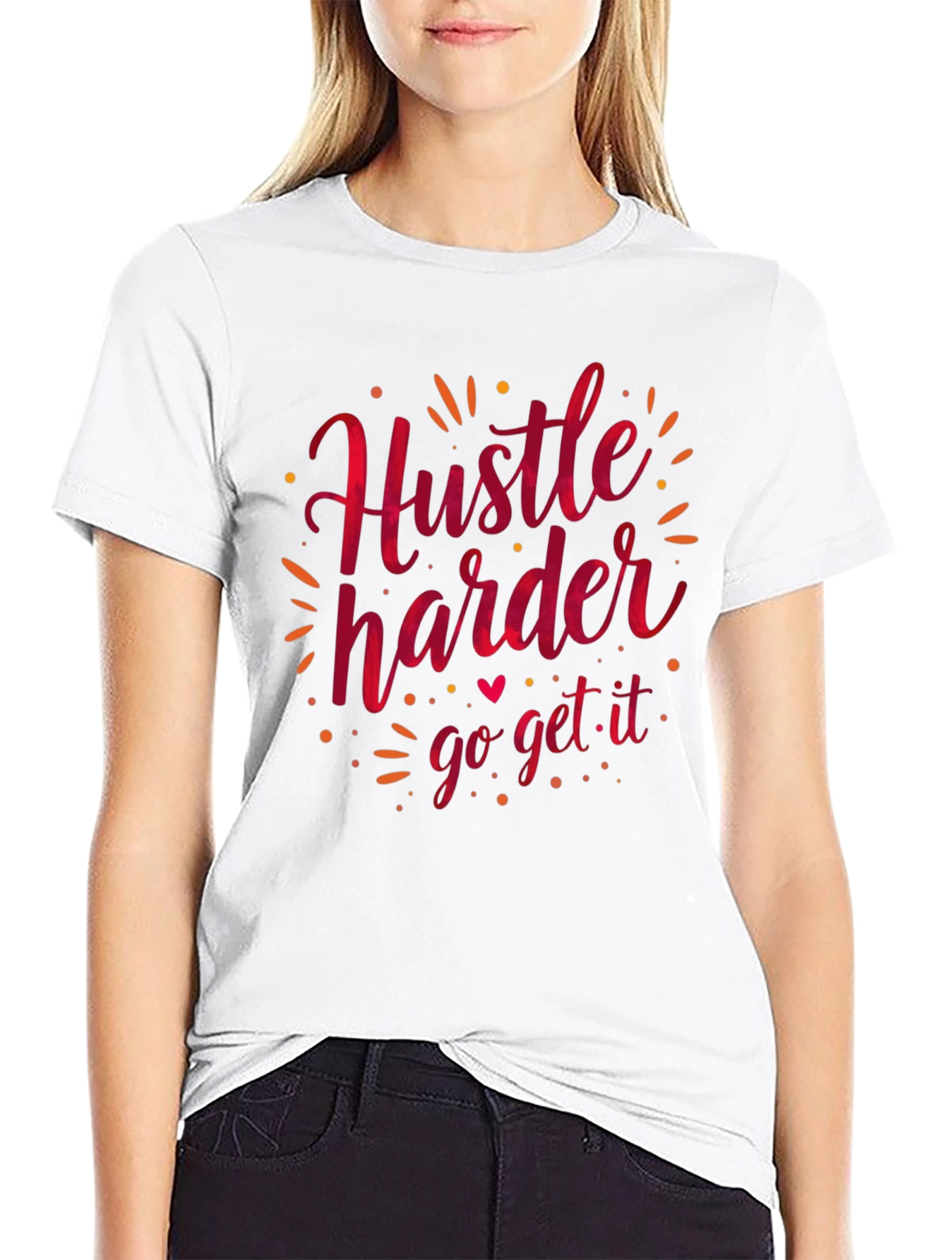Hustle Harder Graphic Tee - Motivational T-Shirt