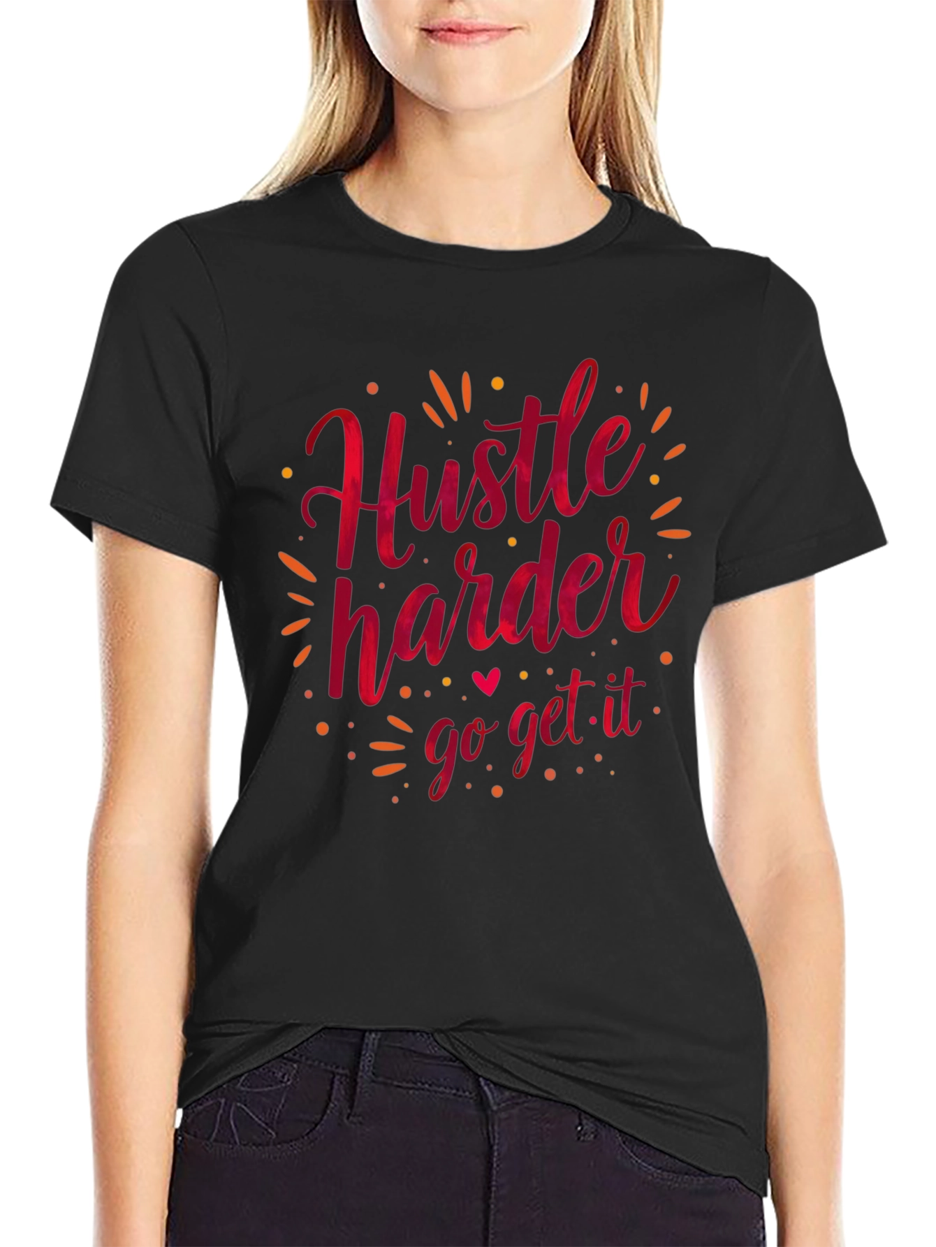 Hustle Harder Graphic Tee - Motivational T-Shirt
