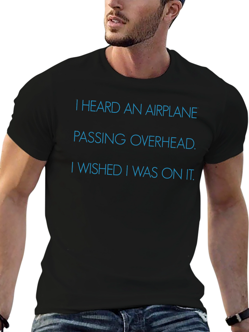 Airplane Wish T-Shirt - Soft Cotton Comfort Fit