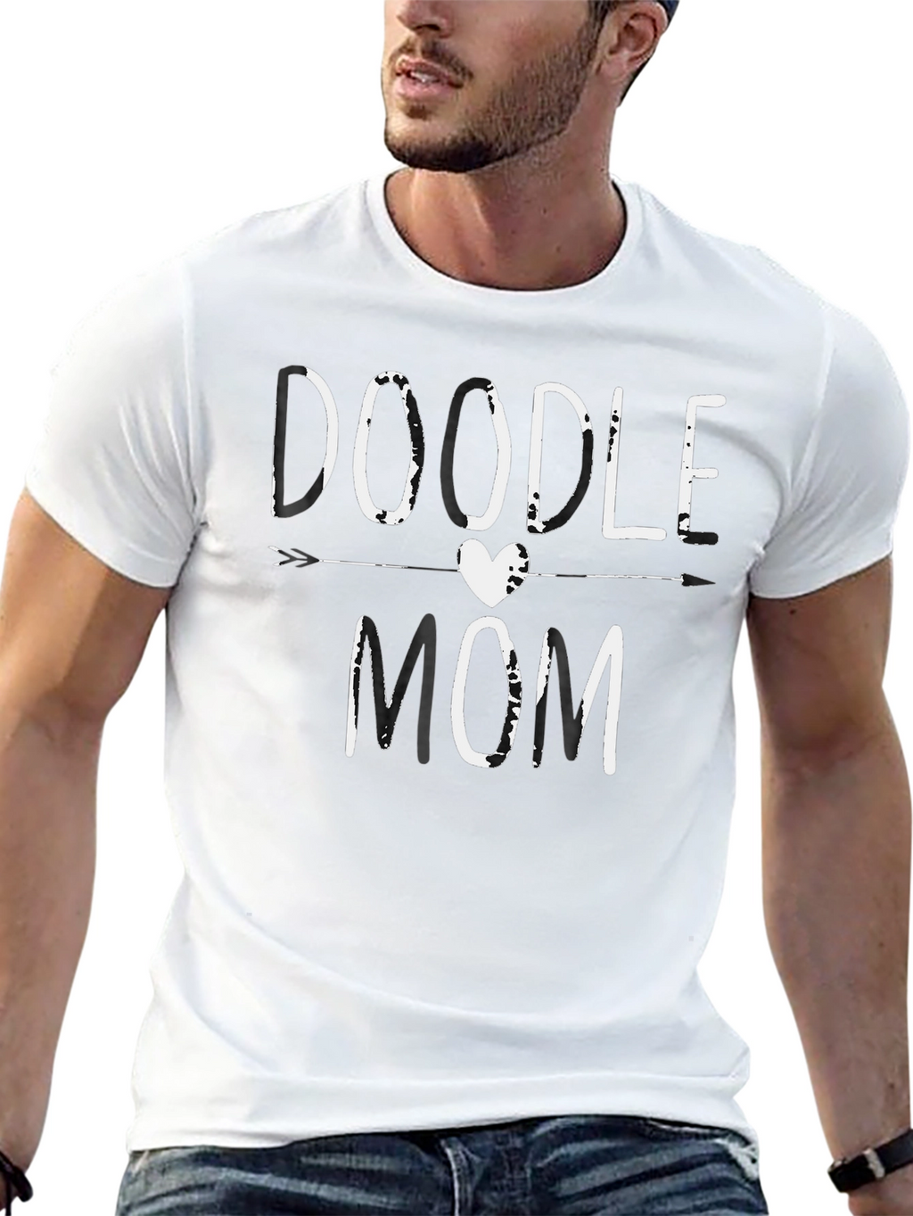 Doodle Mom Arrow Heart T-Shirt