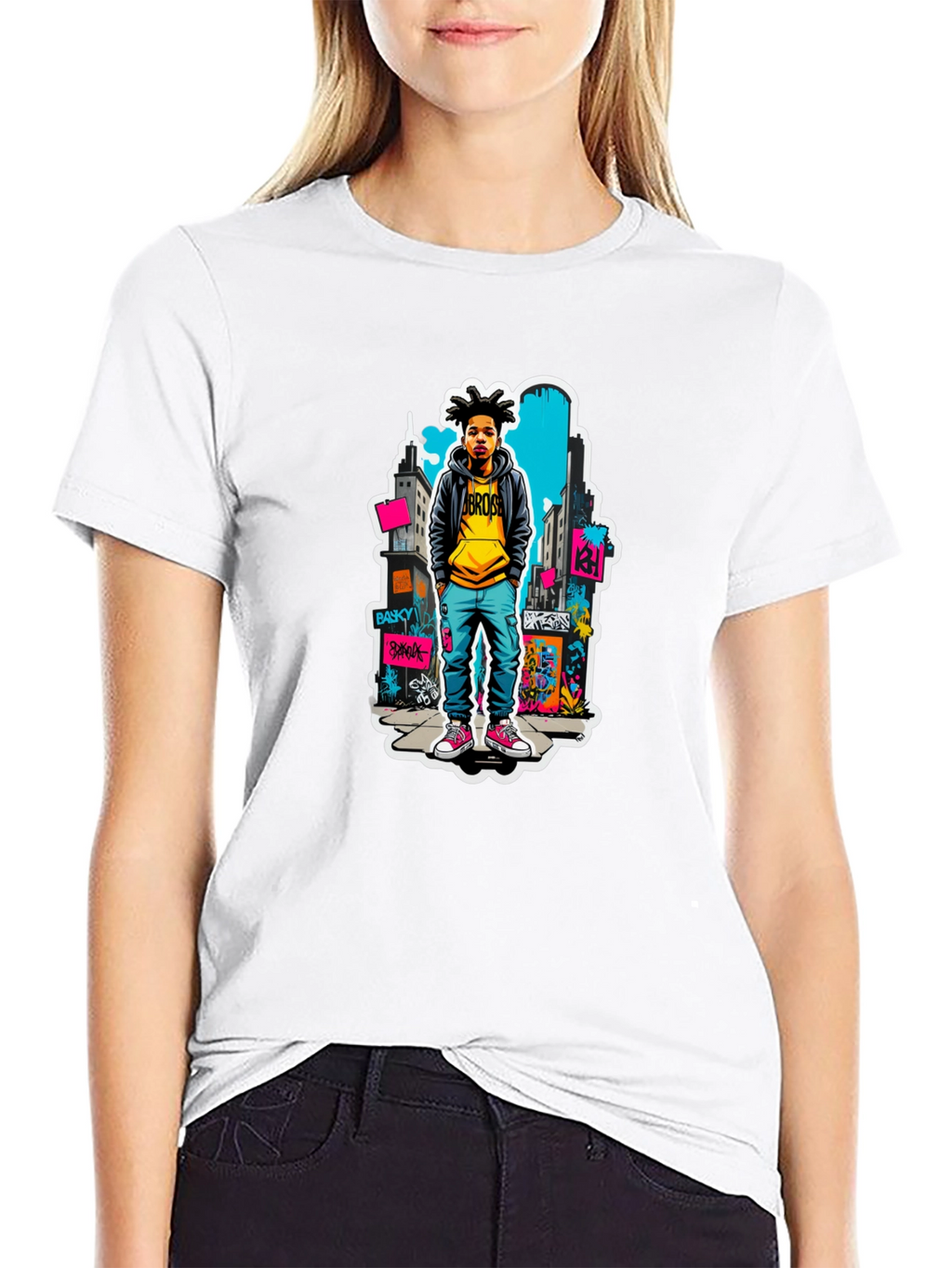 Urban Youth Graphic Tee - Black