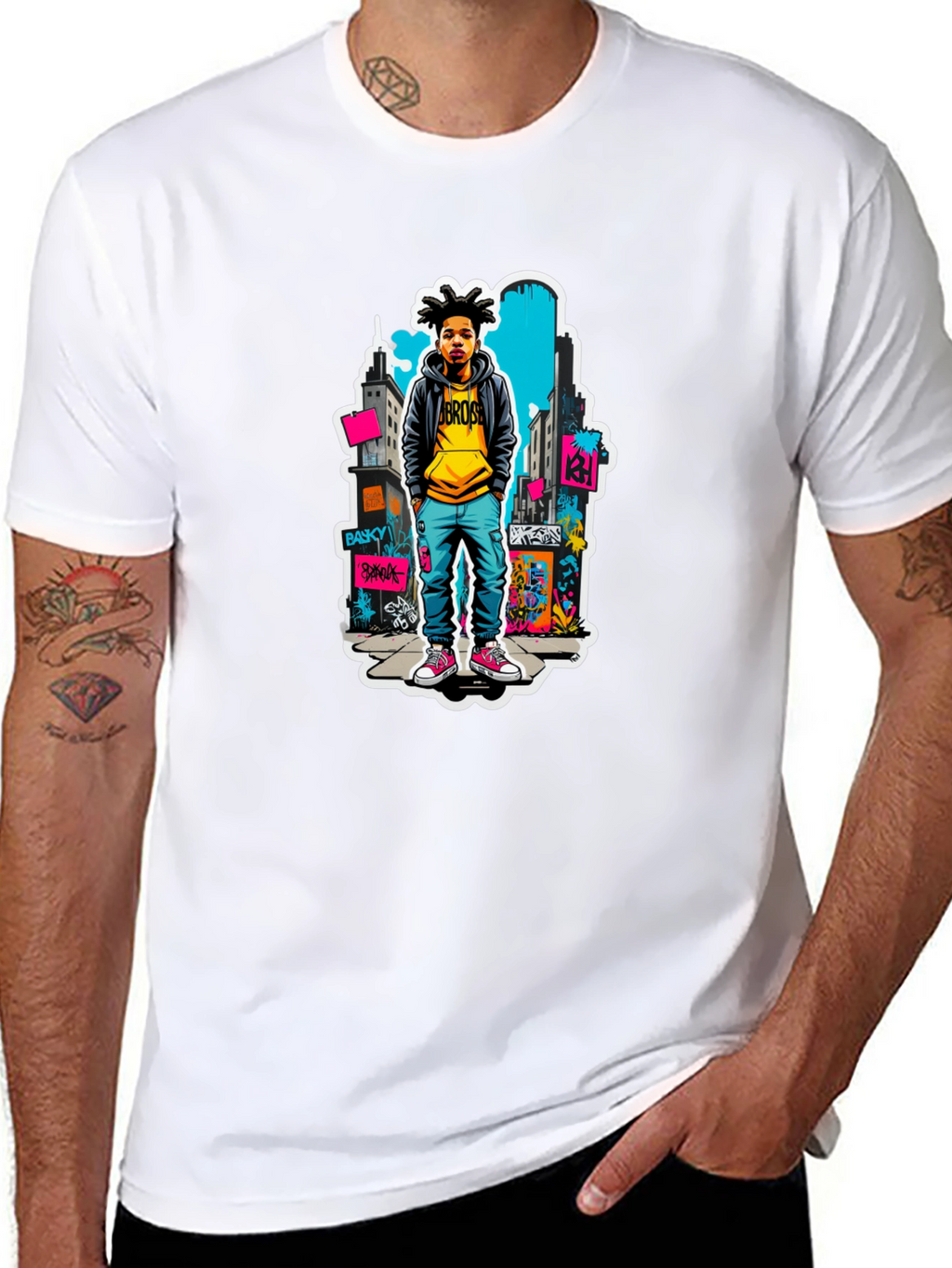 Urban Youth Graphic Tee - Black