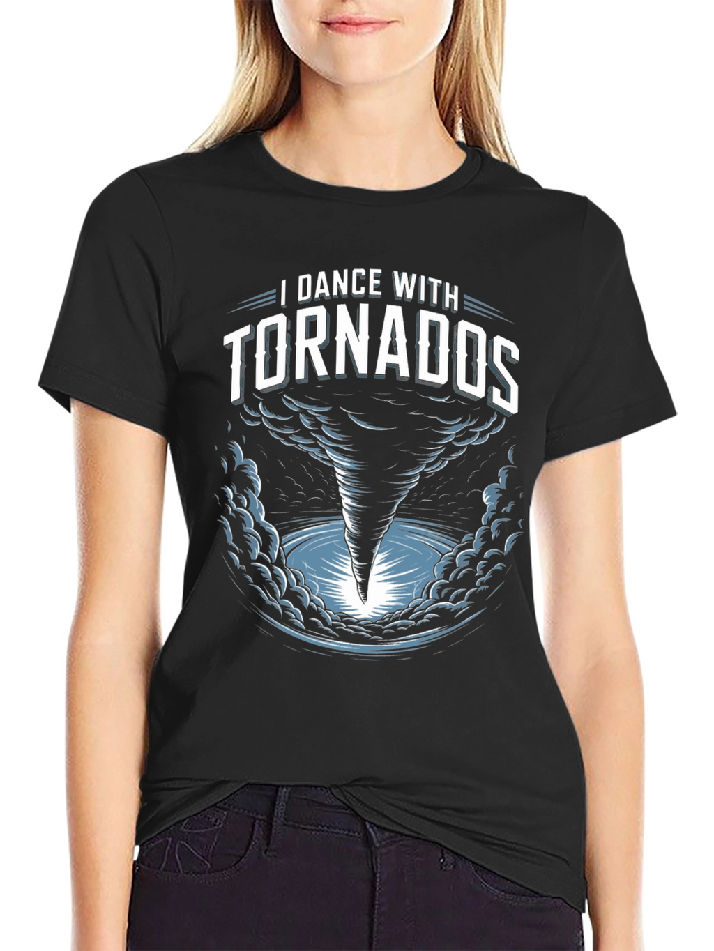 I Dance With Tornados Black T-Shirt