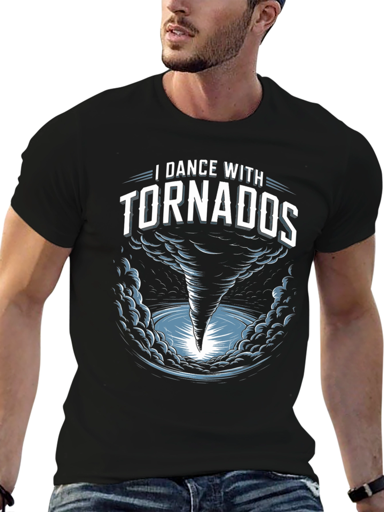 I Dance With Tornados Black T-Shirt