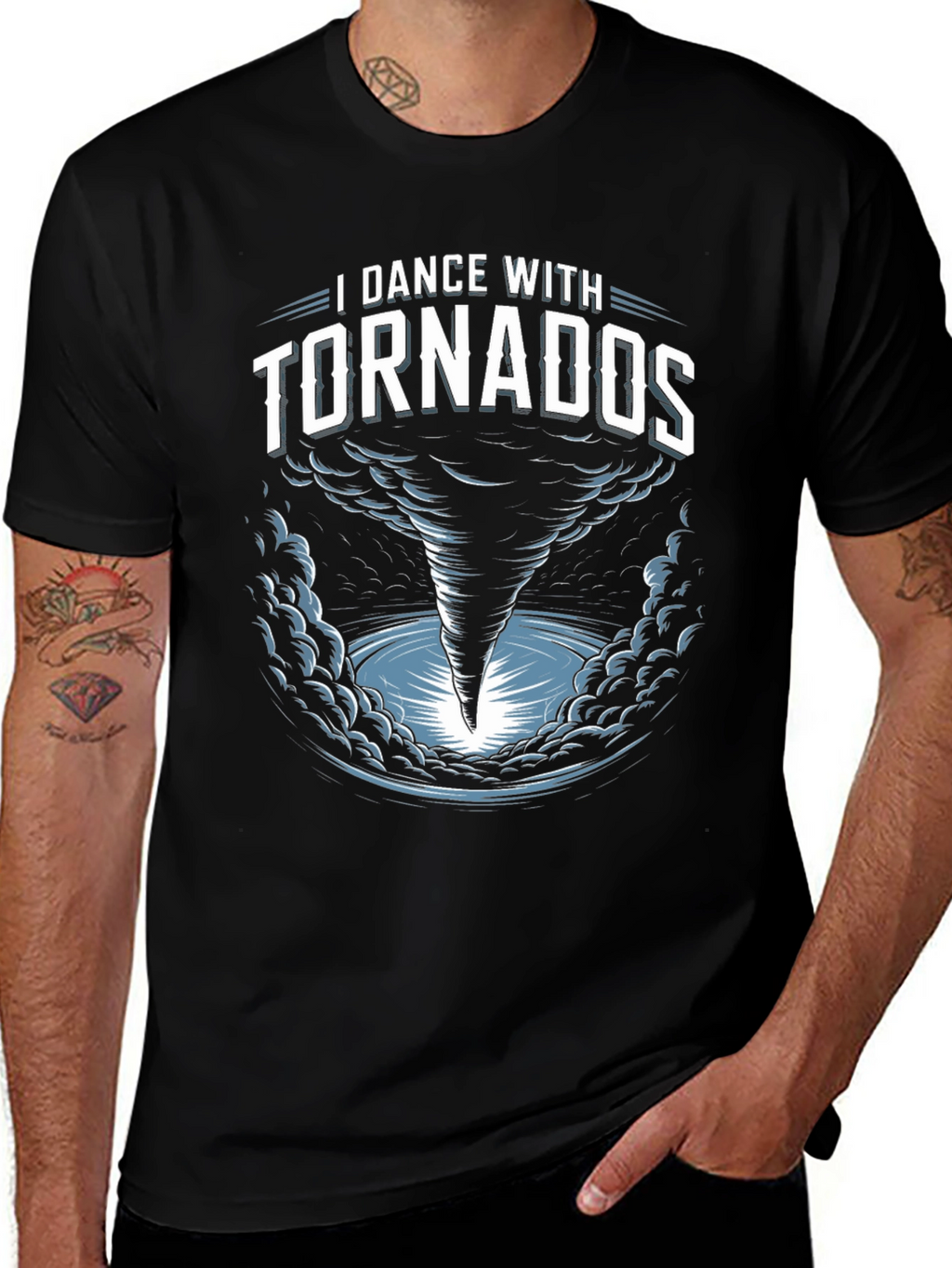 I Dance With Tornados Black T-Shirt