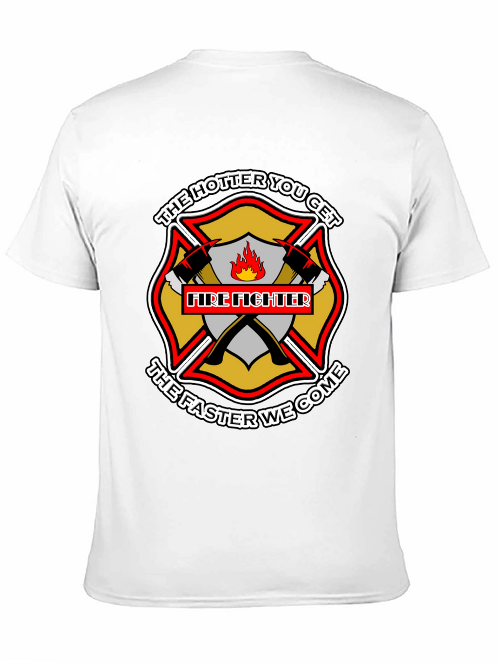 Firefighter Hotter Faster Black Graphic Tee