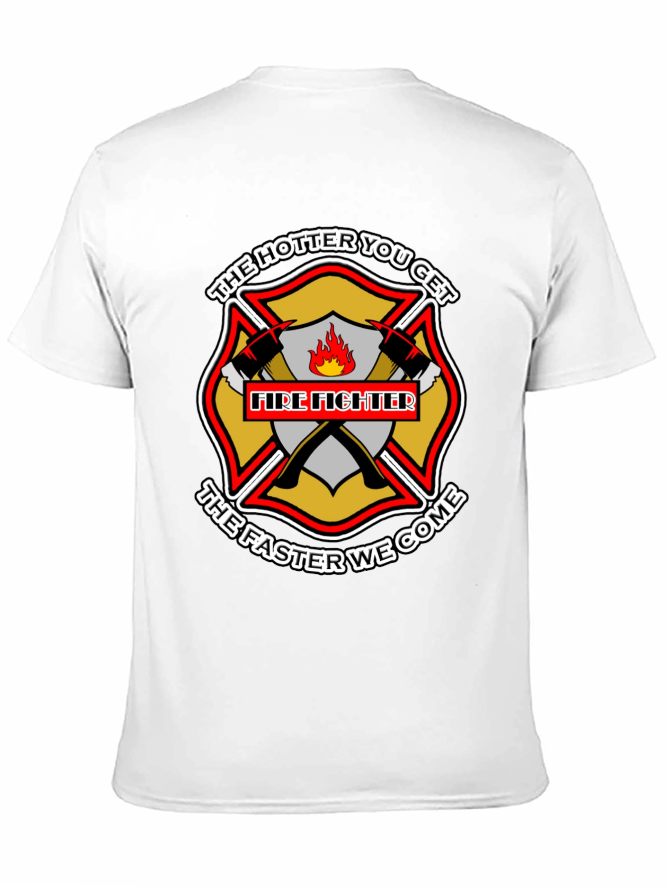 Firefighter Hotter Faster Black Graphic Tee