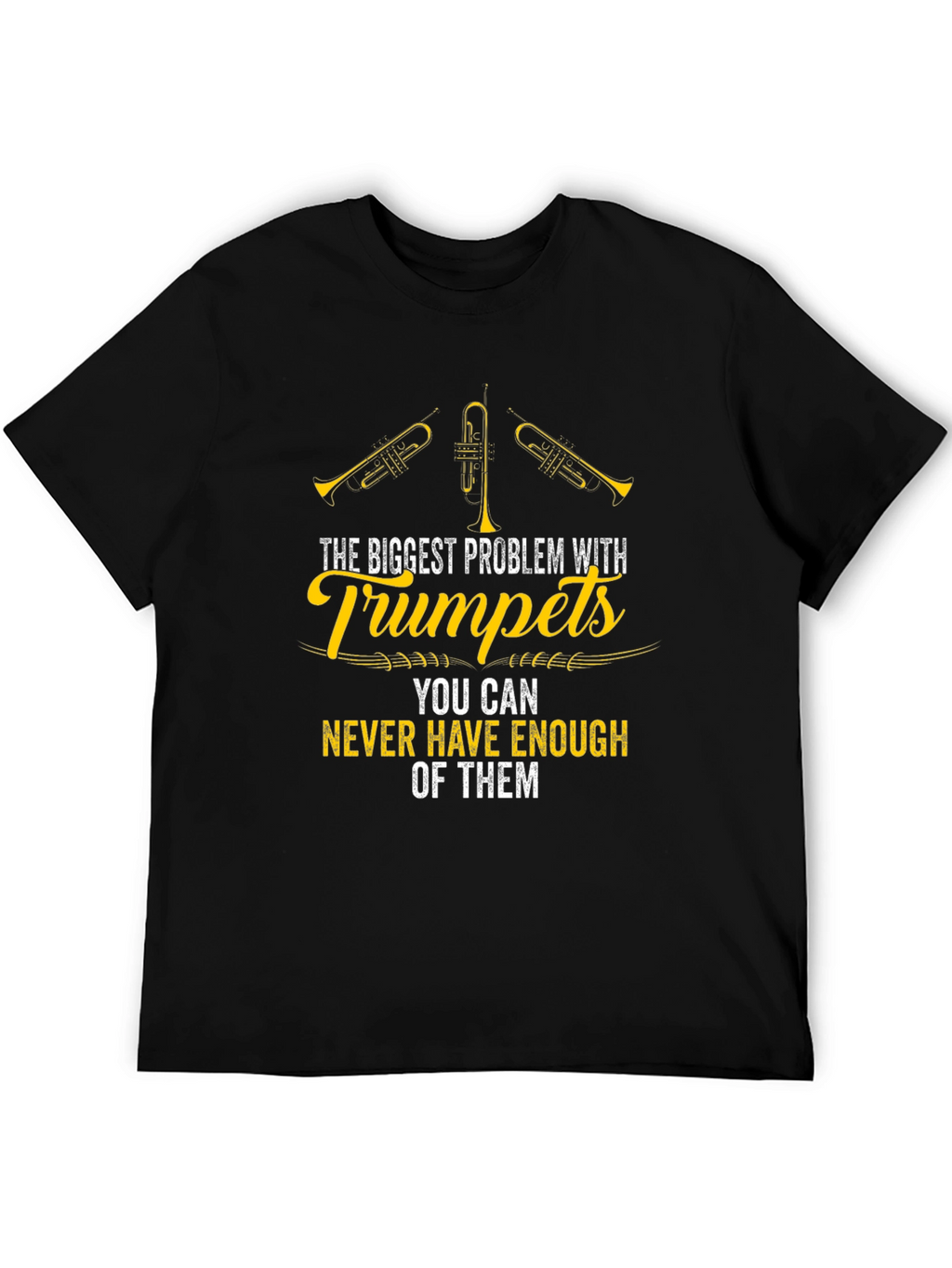 Trumpet Lover Black Graphic T-Shirt