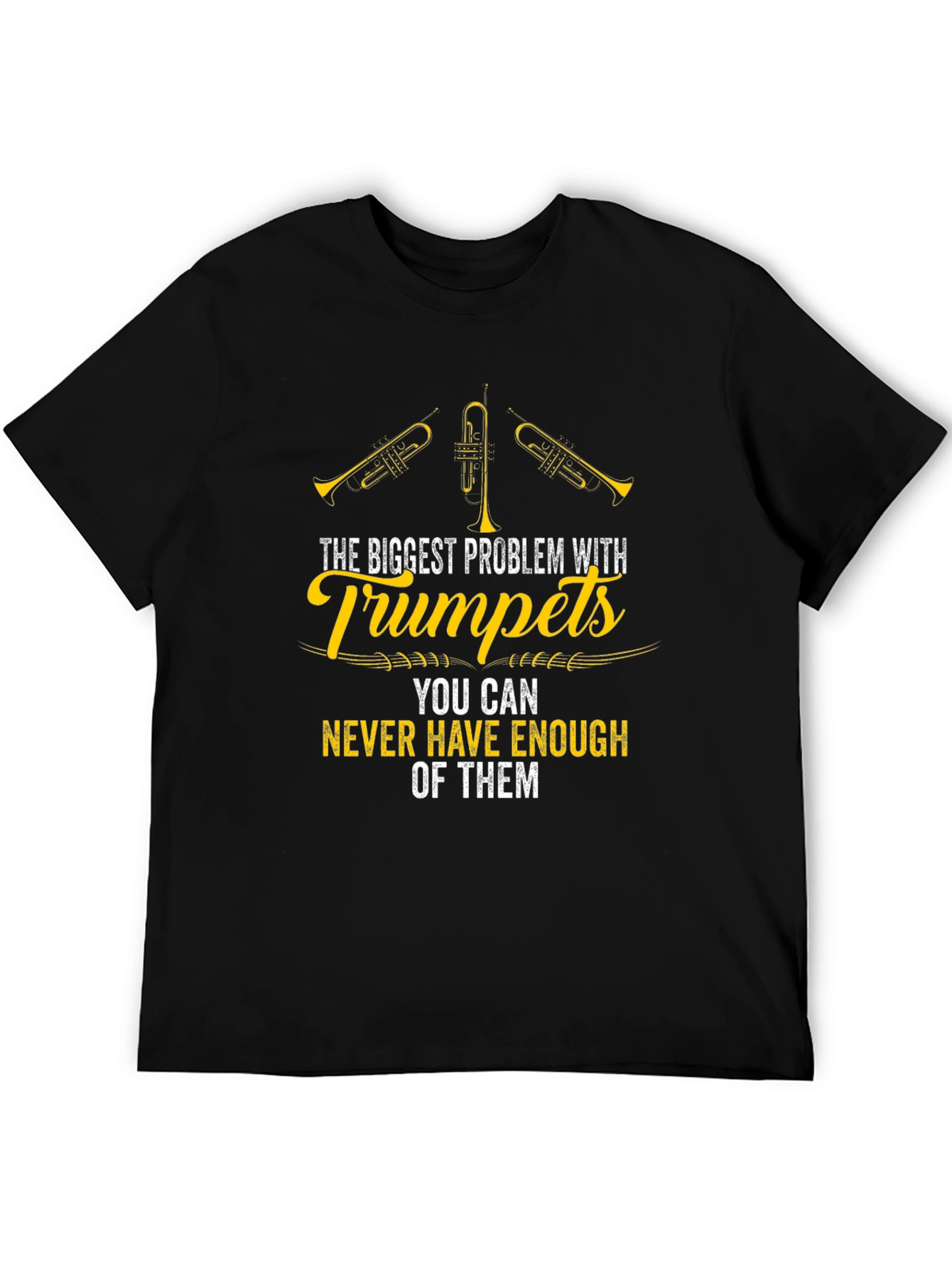 Trumpet Lover Black Graphic T-Shirt