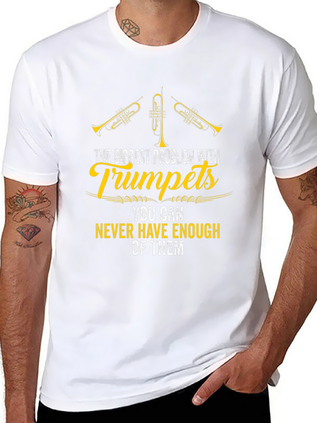 Trumpet Lover Black Graphic T-Shirt