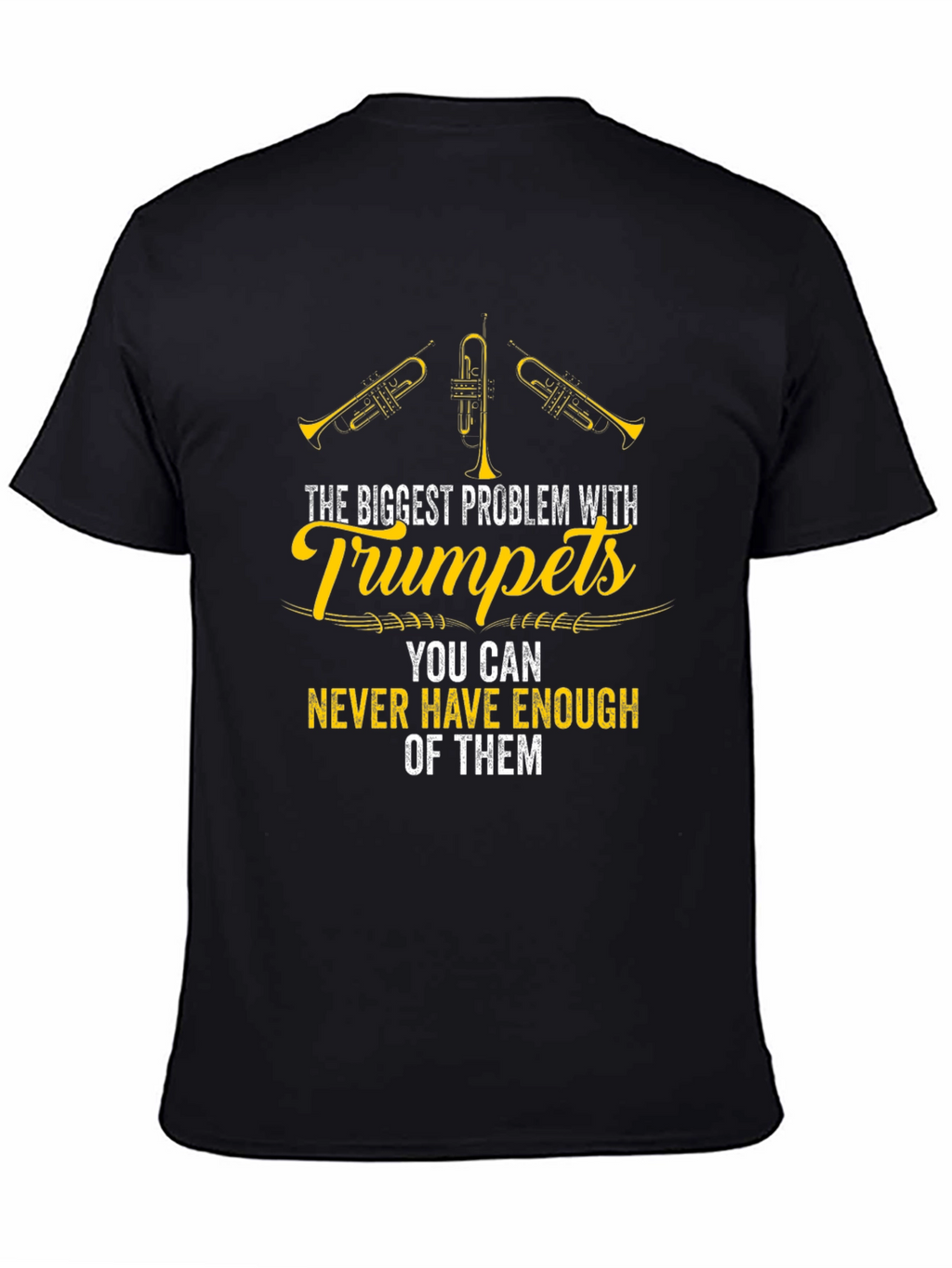 Trumpet Lover Black Graphic T-Shirt