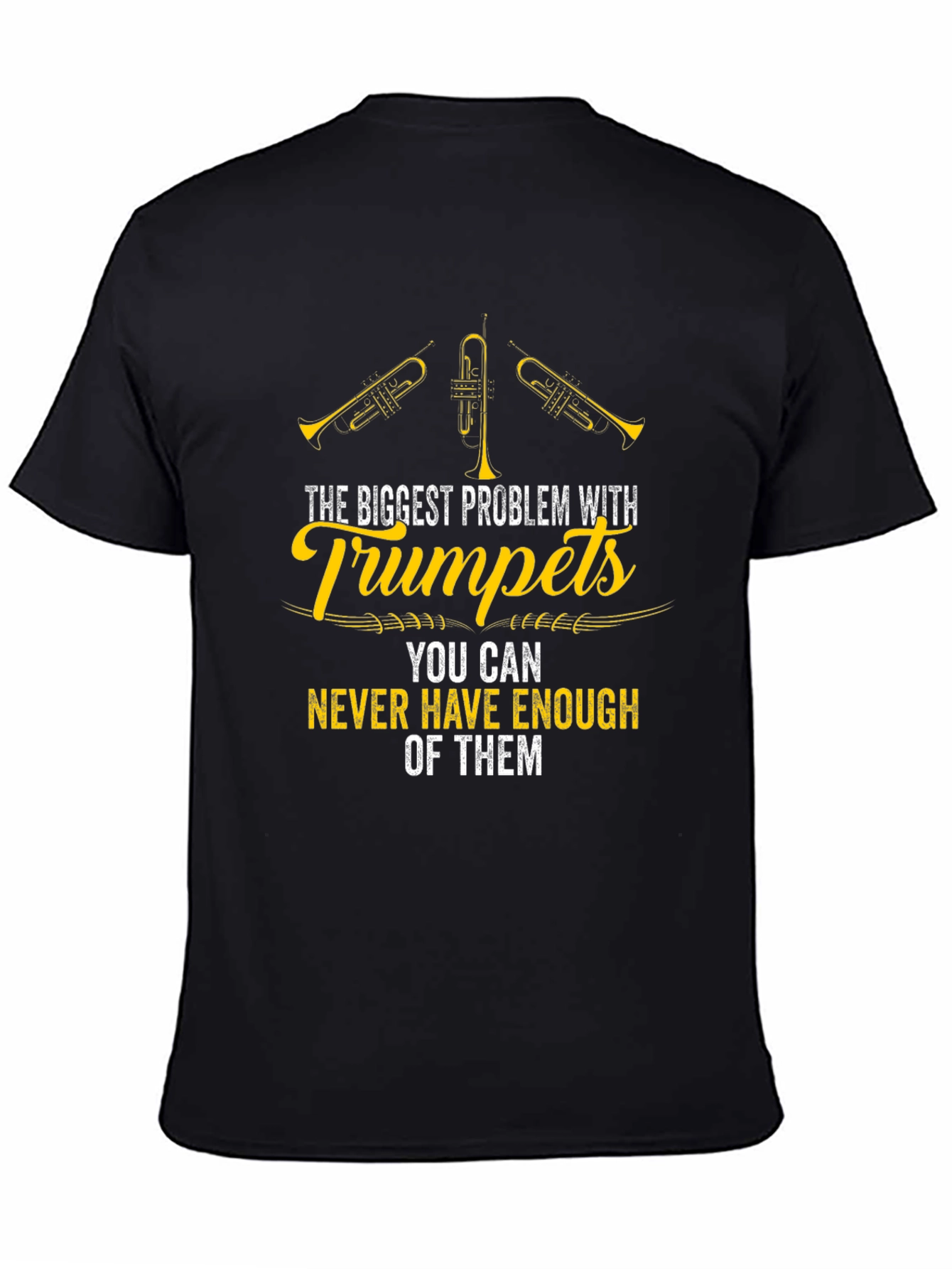 Trumpet Lover Black Graphic T-Shirt