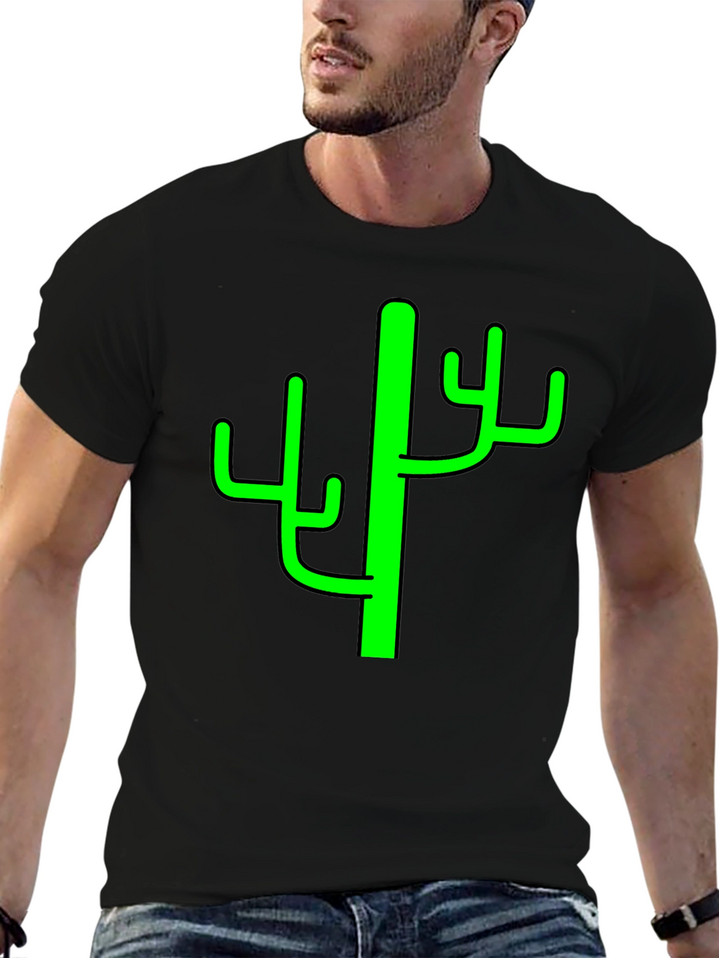 Cactus Graphic Tee - Mens Black T-Shirt