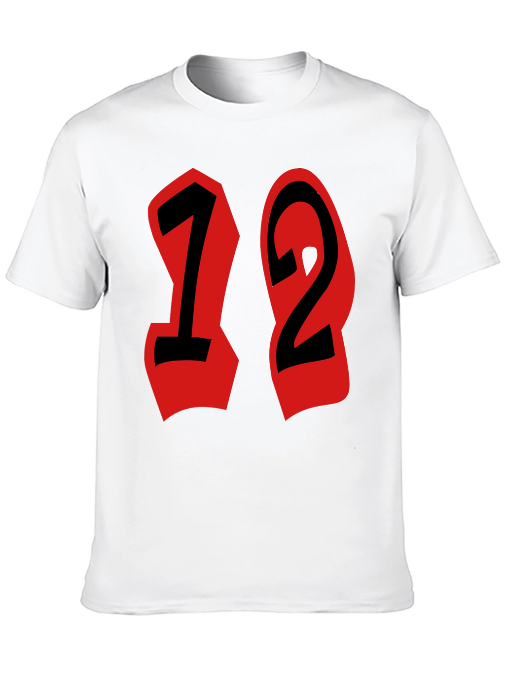 Black T-Shirt with Bold Number Design