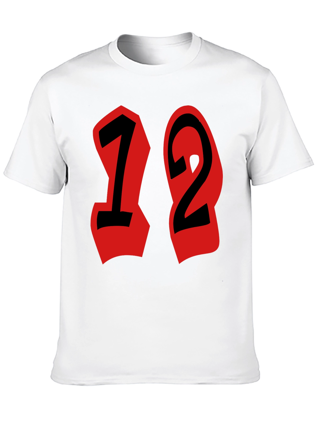Black T-Shirt with Bold Number Design