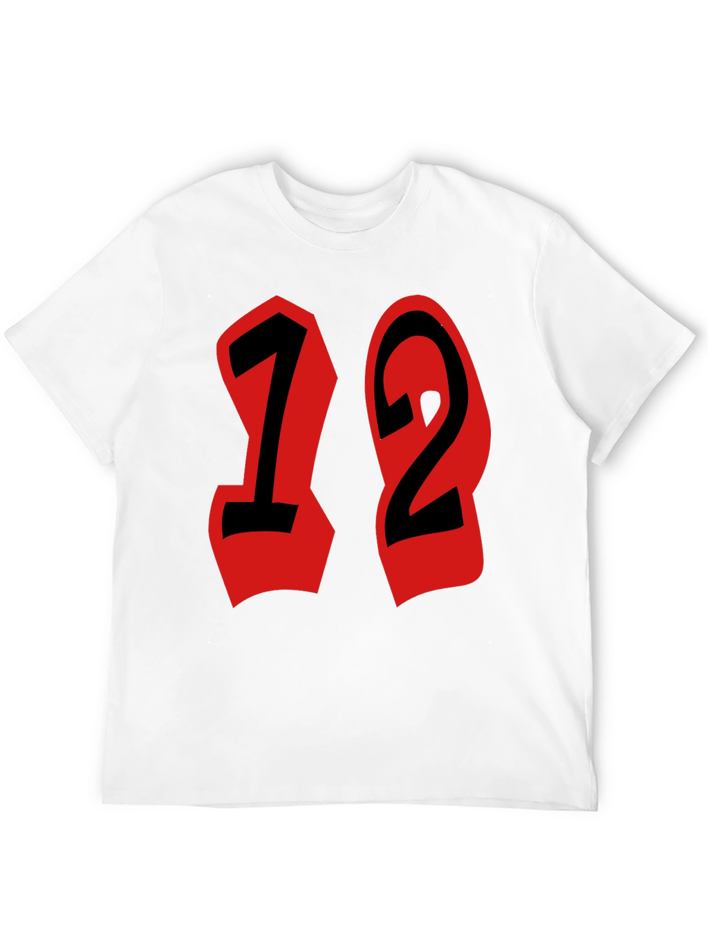 Black T-Shirt with Bold Number Design
