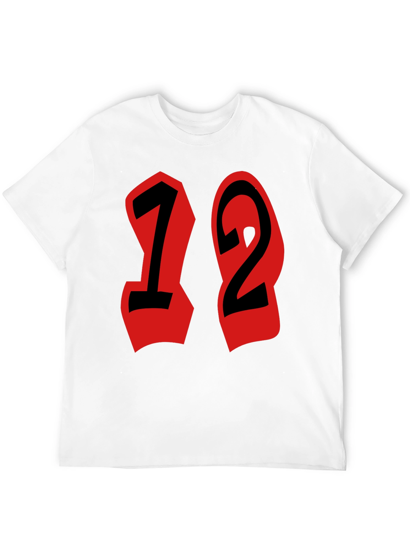 Black T-Shirt with Bold Number Design