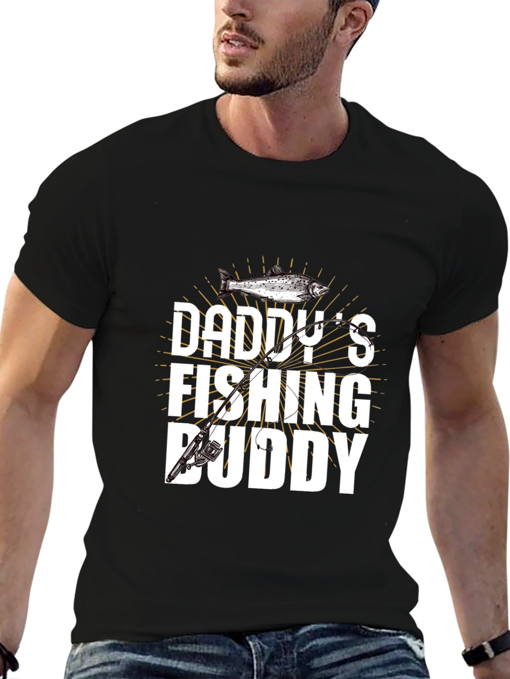 Daddys Fishing Buddy Graphic T-Shirt