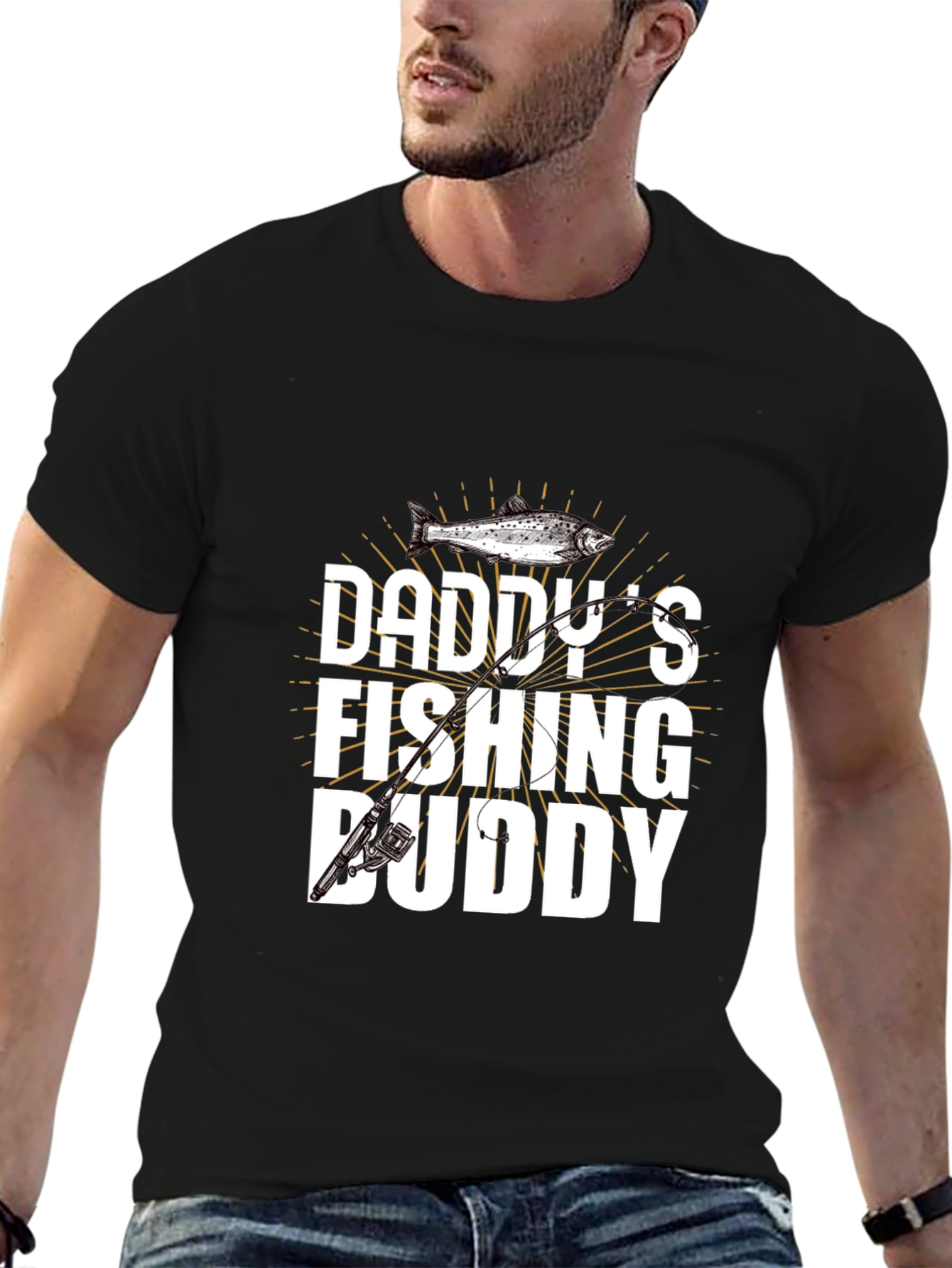 Daddys Fishing Buddy Graphic T-Shirt