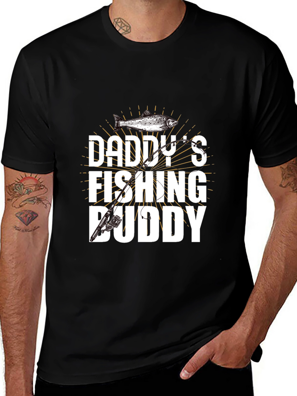 Daddys Fishing Buddy Graphic T-Shirt