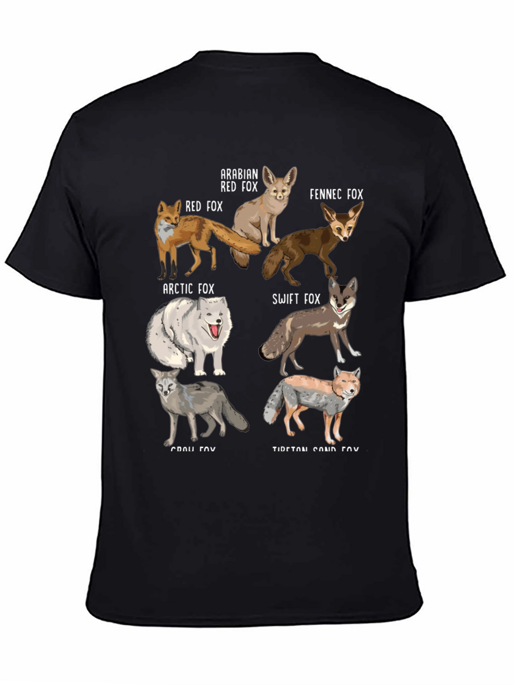 Fox Breeds Graphic Print Mens T-Shirt
