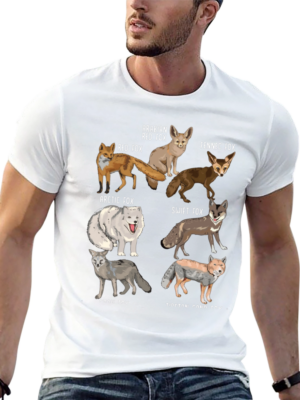 Fox Breeds Graphic Print Mens T-Shirt