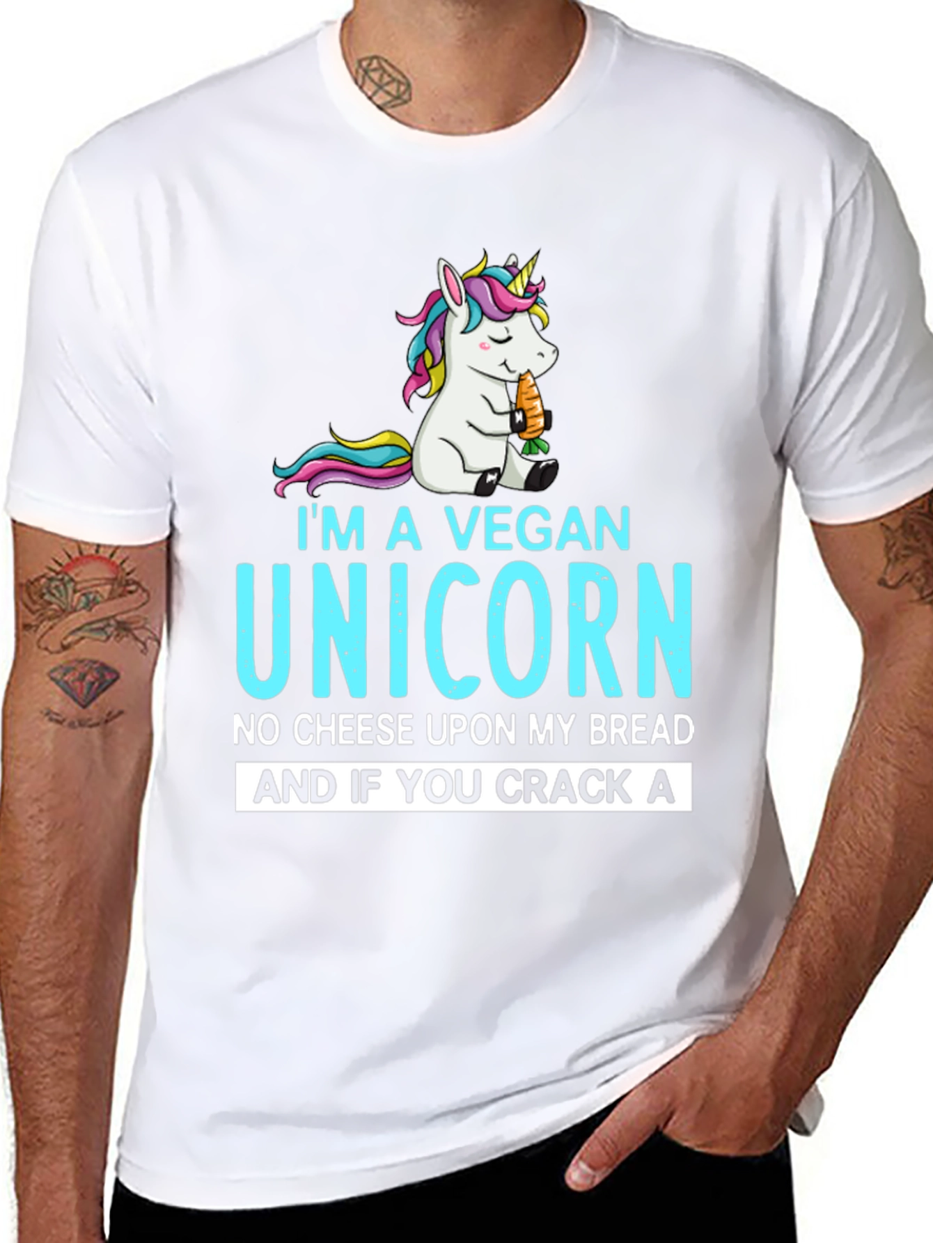 Vegan Unicorn Graphic Tee - Unisex