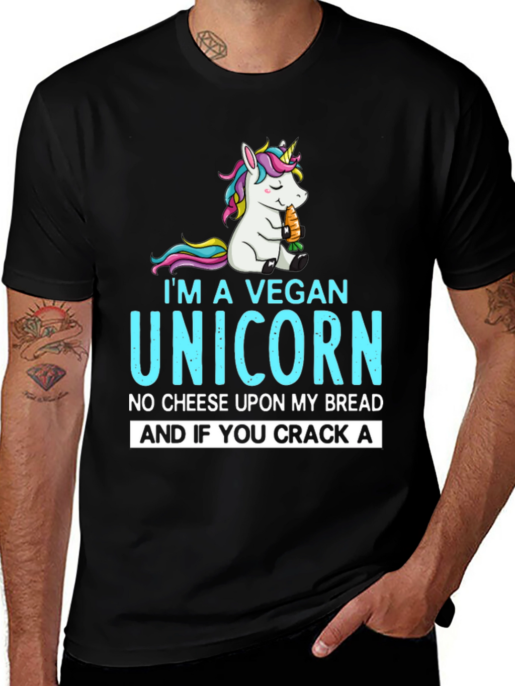 Vegan Unicorn Graphic Tee - Unisex