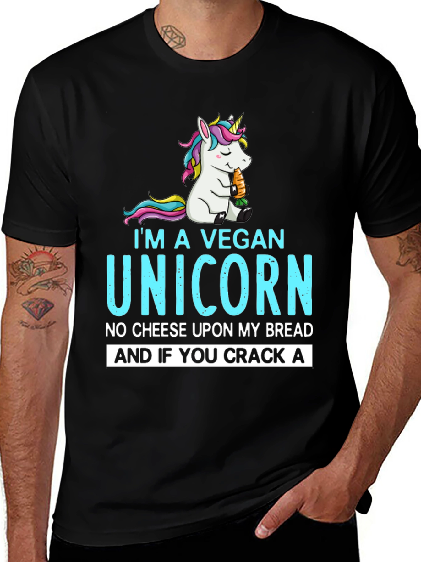 Vegan Unicorn Graphic Tee - Unisex