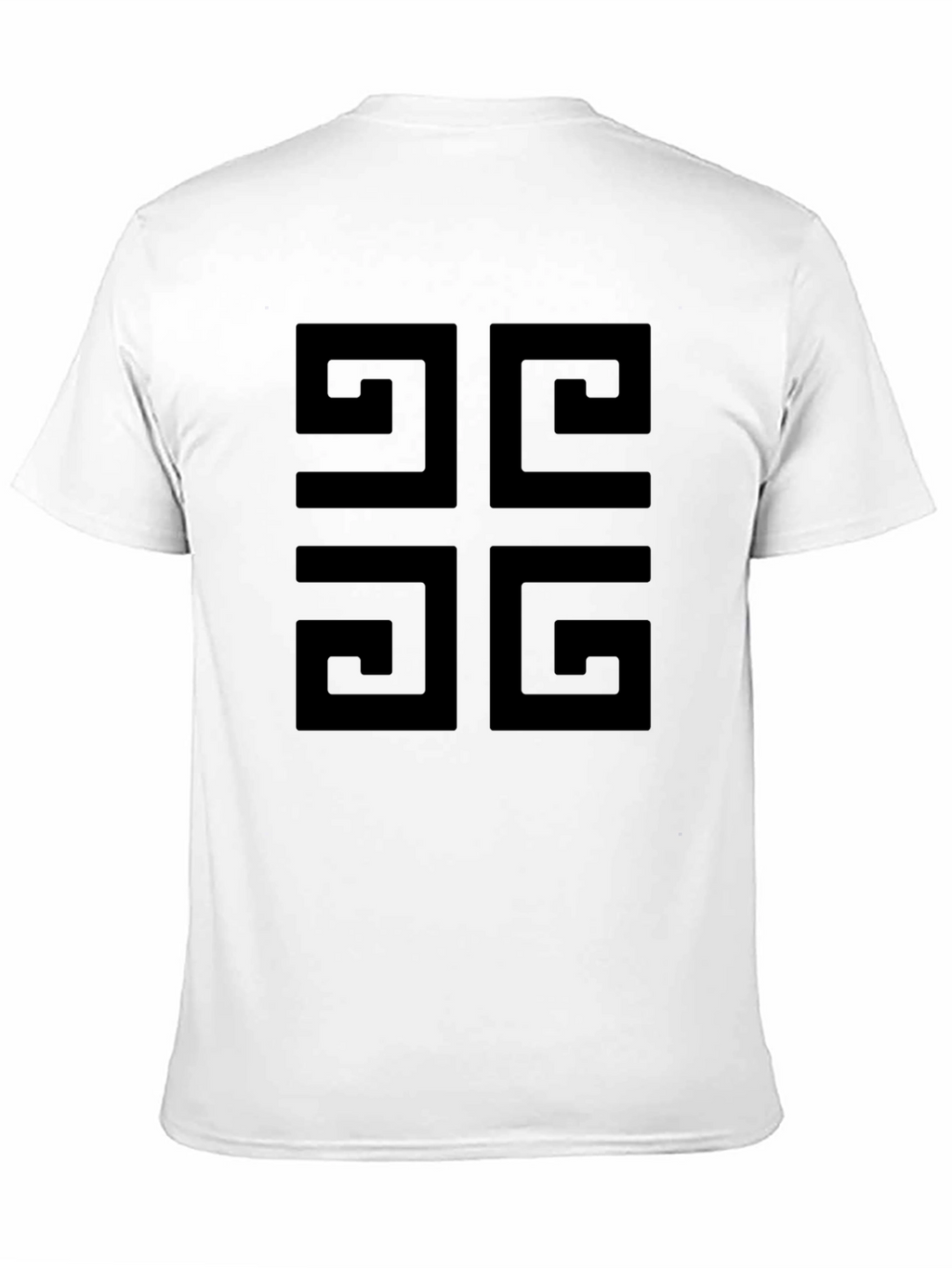 Geometric Pattern Black T-Shirt for Men