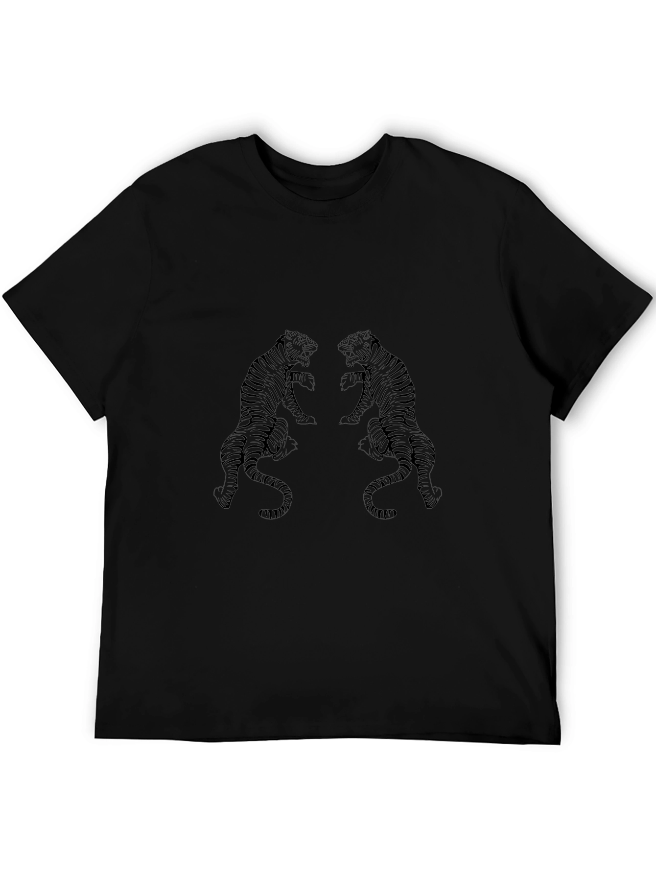 Tiger Graphic Black T-Shirt - Mens Fashion