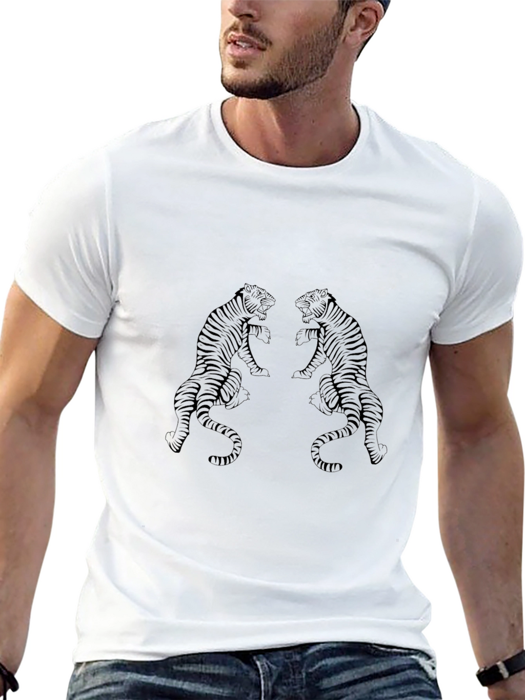 Tiger Graphic Black T-Shirt - Mens Fashion