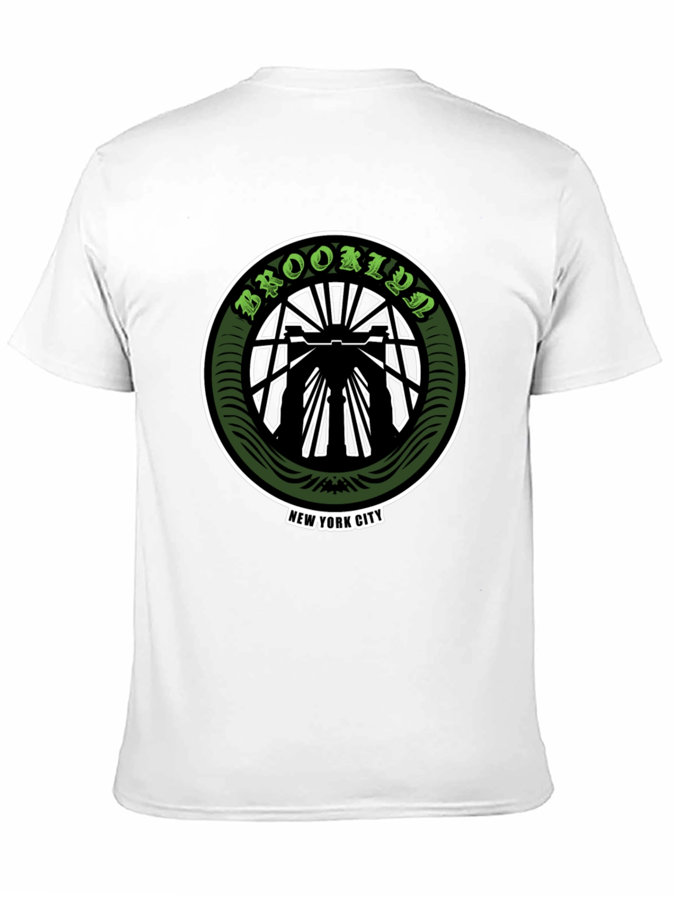 Brooklyn NY T-Shirt Black Cotton Graphic Tee