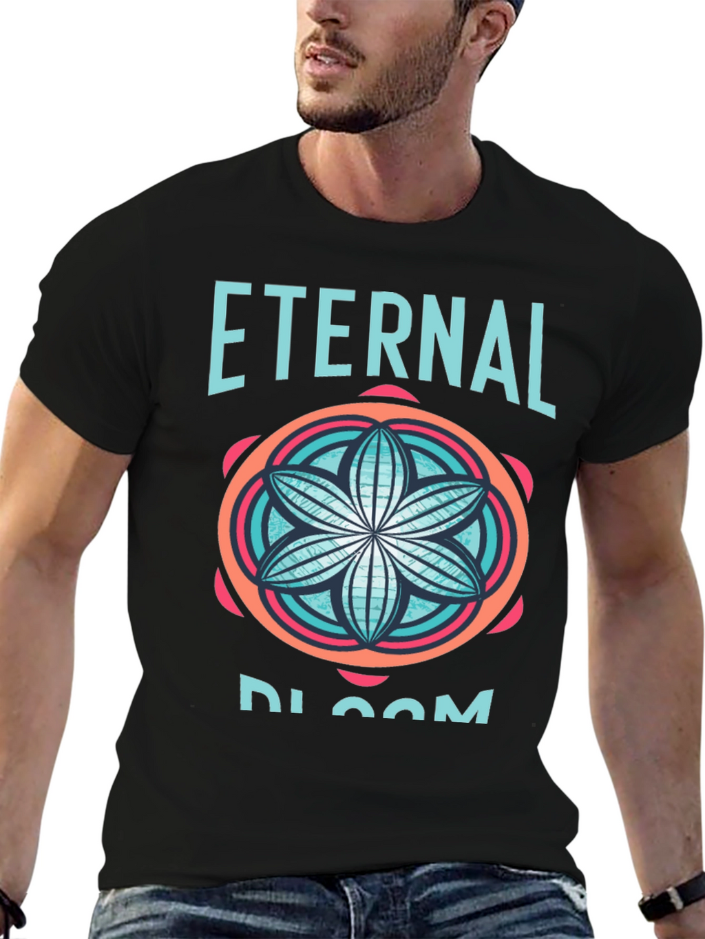 Eternal Bloom Black Graphic Tee