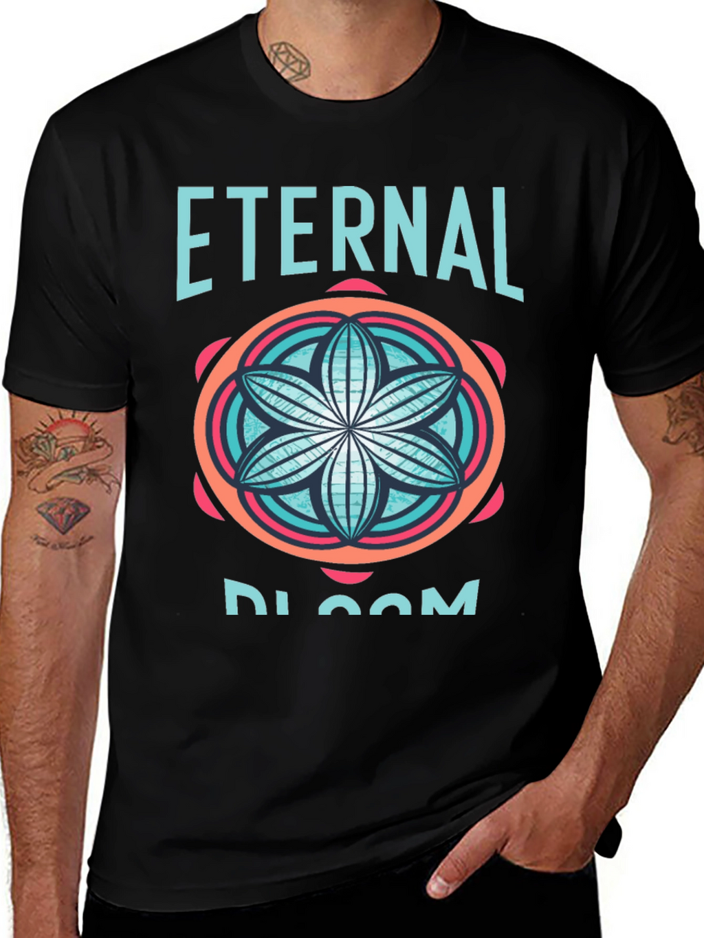 Eternal Bloom Black Graphic Tee